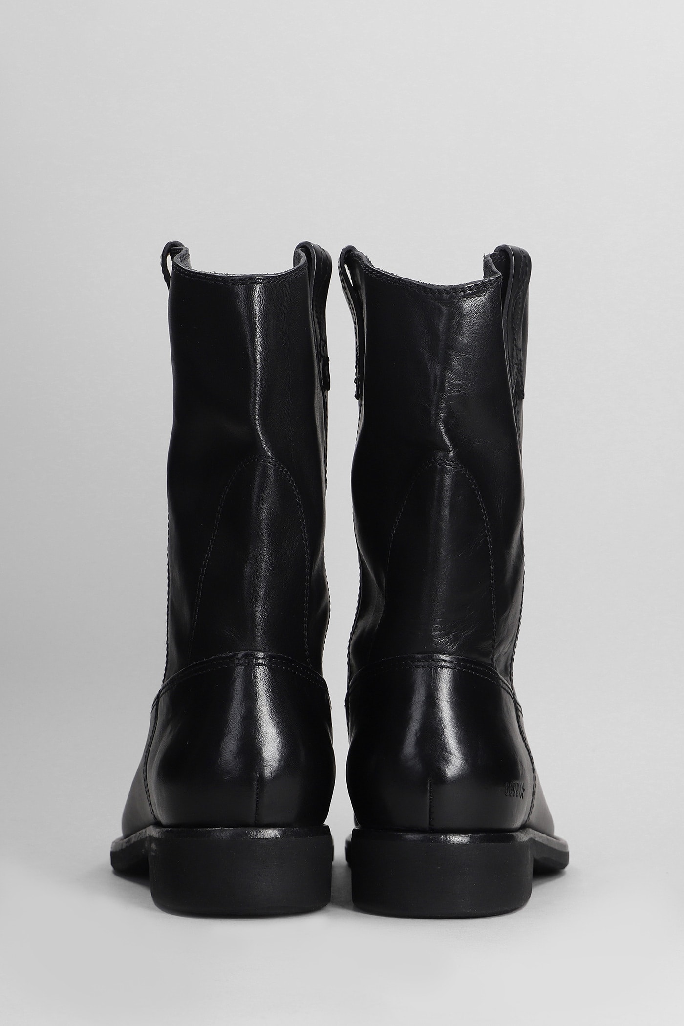 Shop Golden Goose Biker Ankle Boots In Black Leather