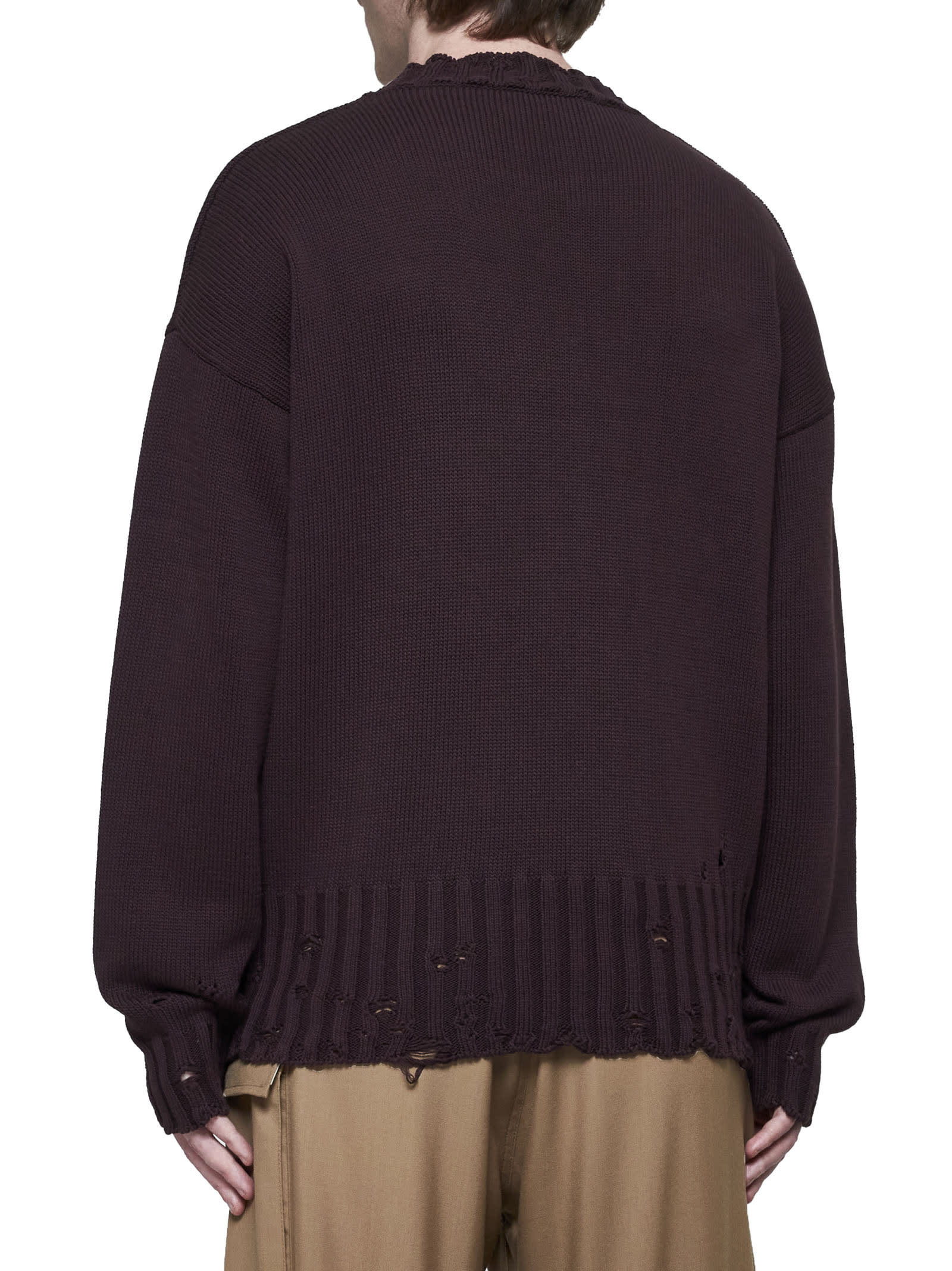 Shop Marni Sweater In Dark Raisin