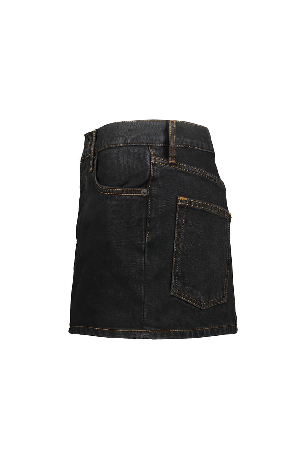Shop Wardrobe.nyc Micro Mini Denim Skirt In Blk Black
