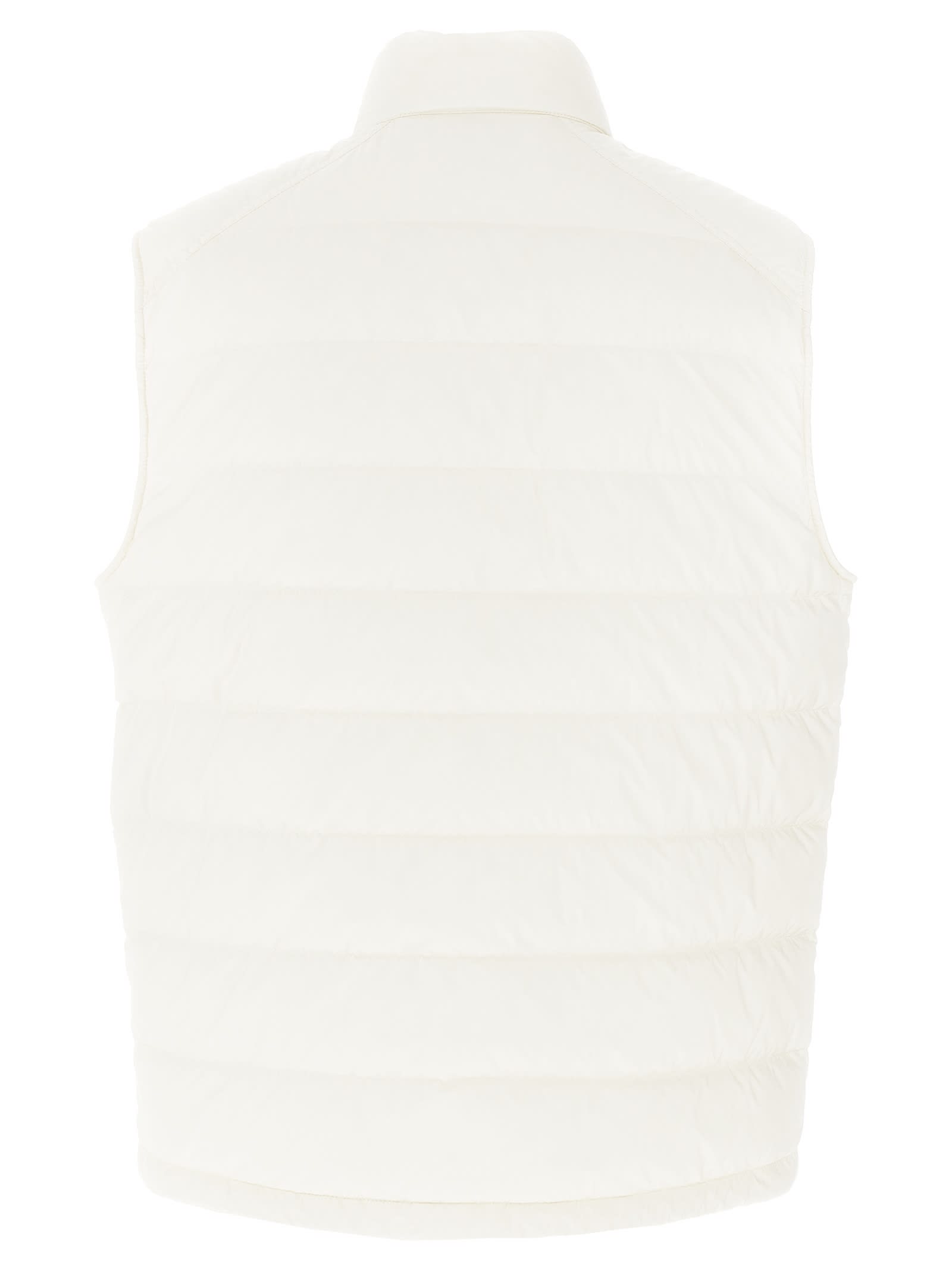 Moncler Down Ouse Gilet In Neutral