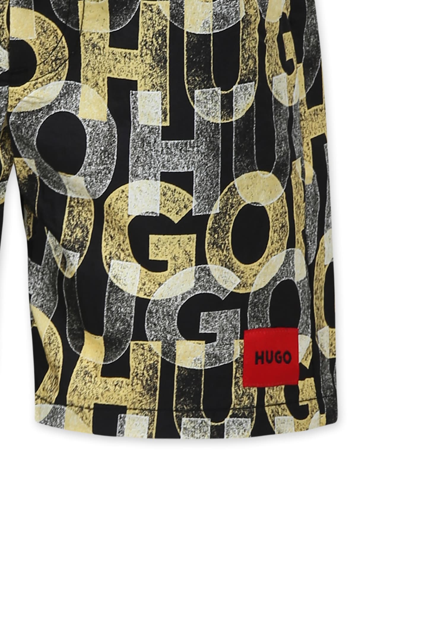 Hugo Boss Logo-print Swim Shorts In Black