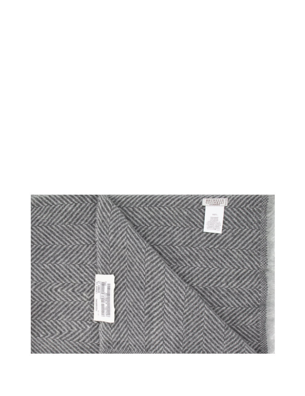 Shop Brunello Cucinelli Scarf In Grigio Chiaro