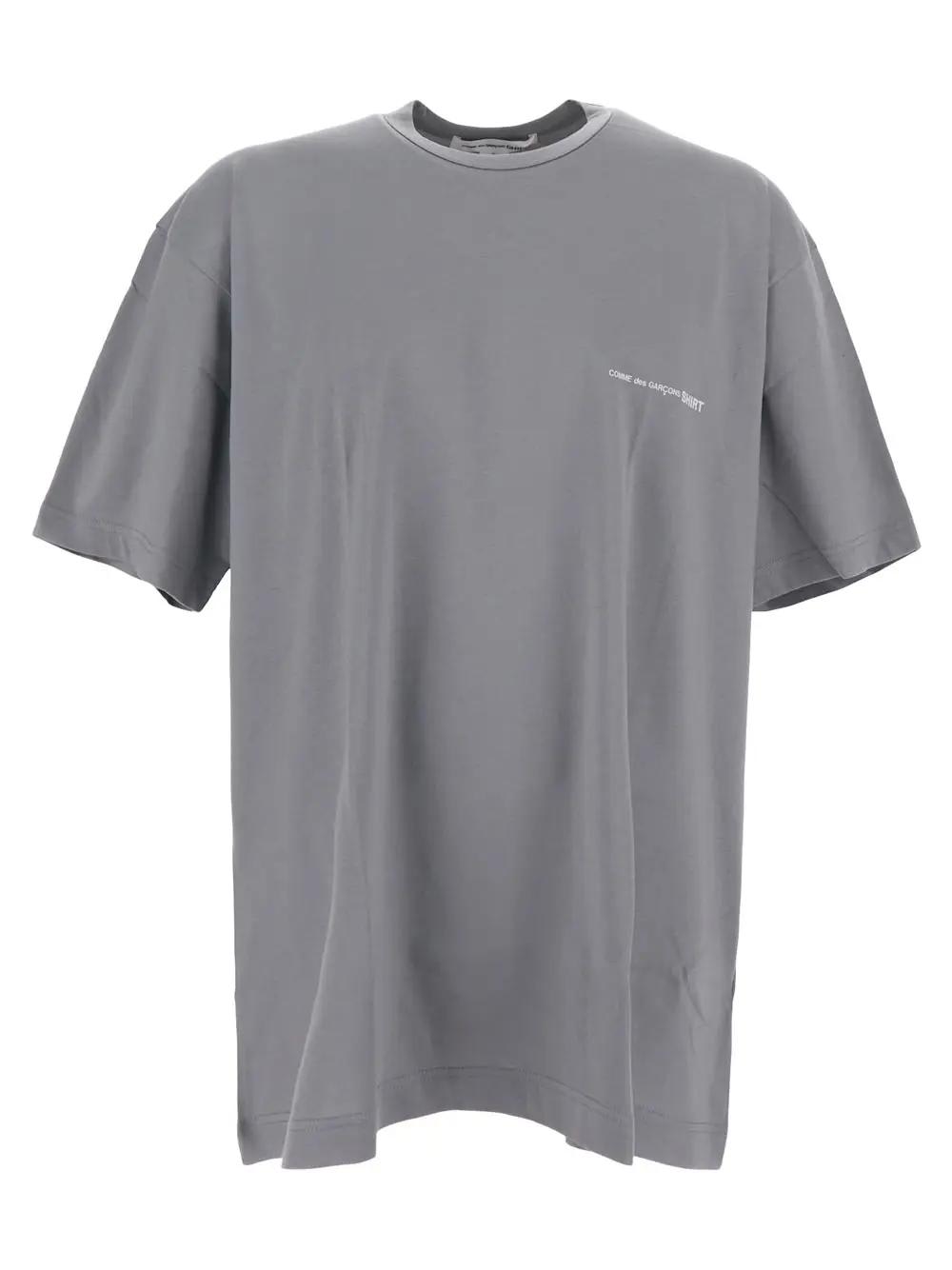 Shop Comme Des Garçons Shirt Logo T-shirt T-shirt In Grey