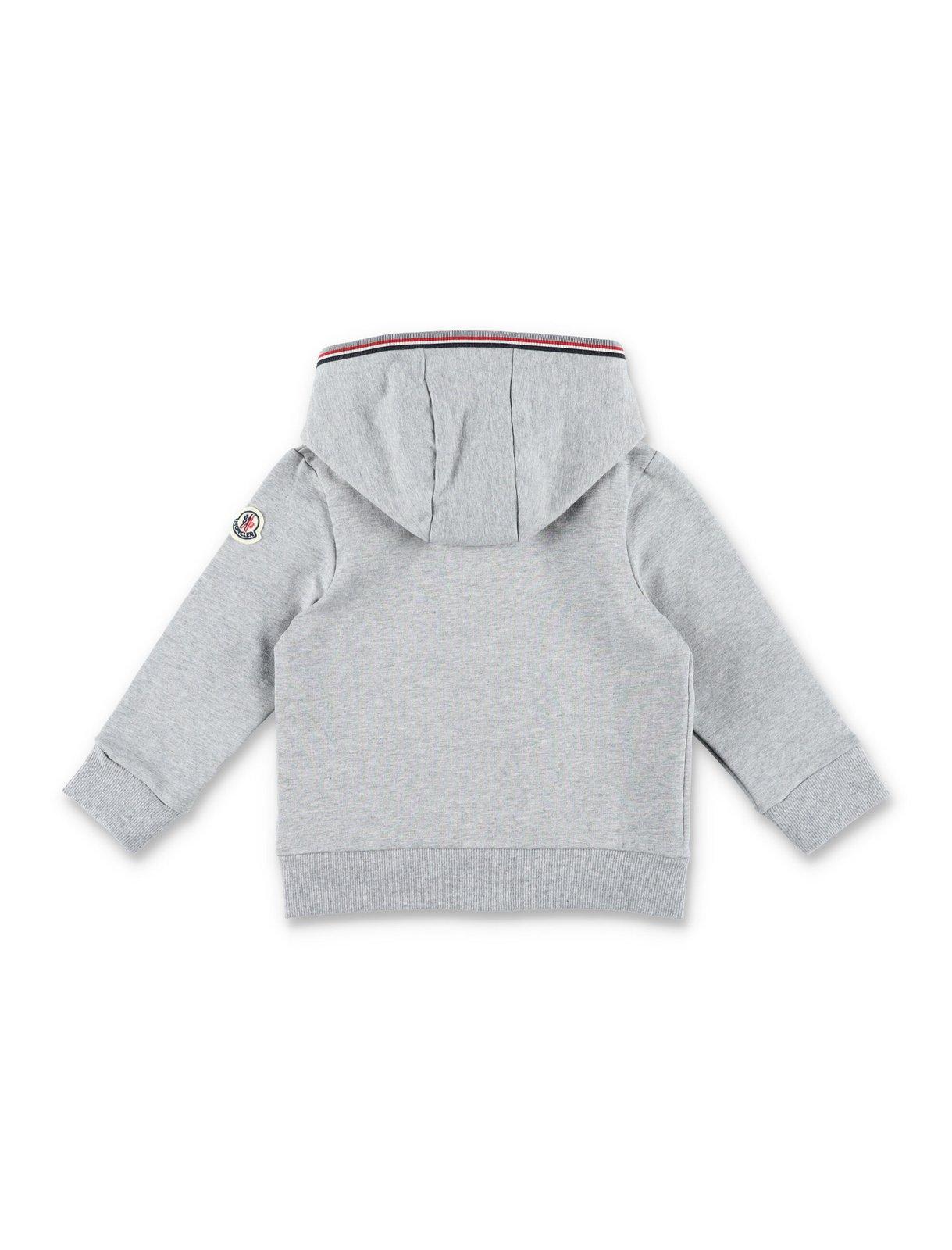 MONCLER STRIPED-TRIM LOGO PATCH TRACKSUIT 