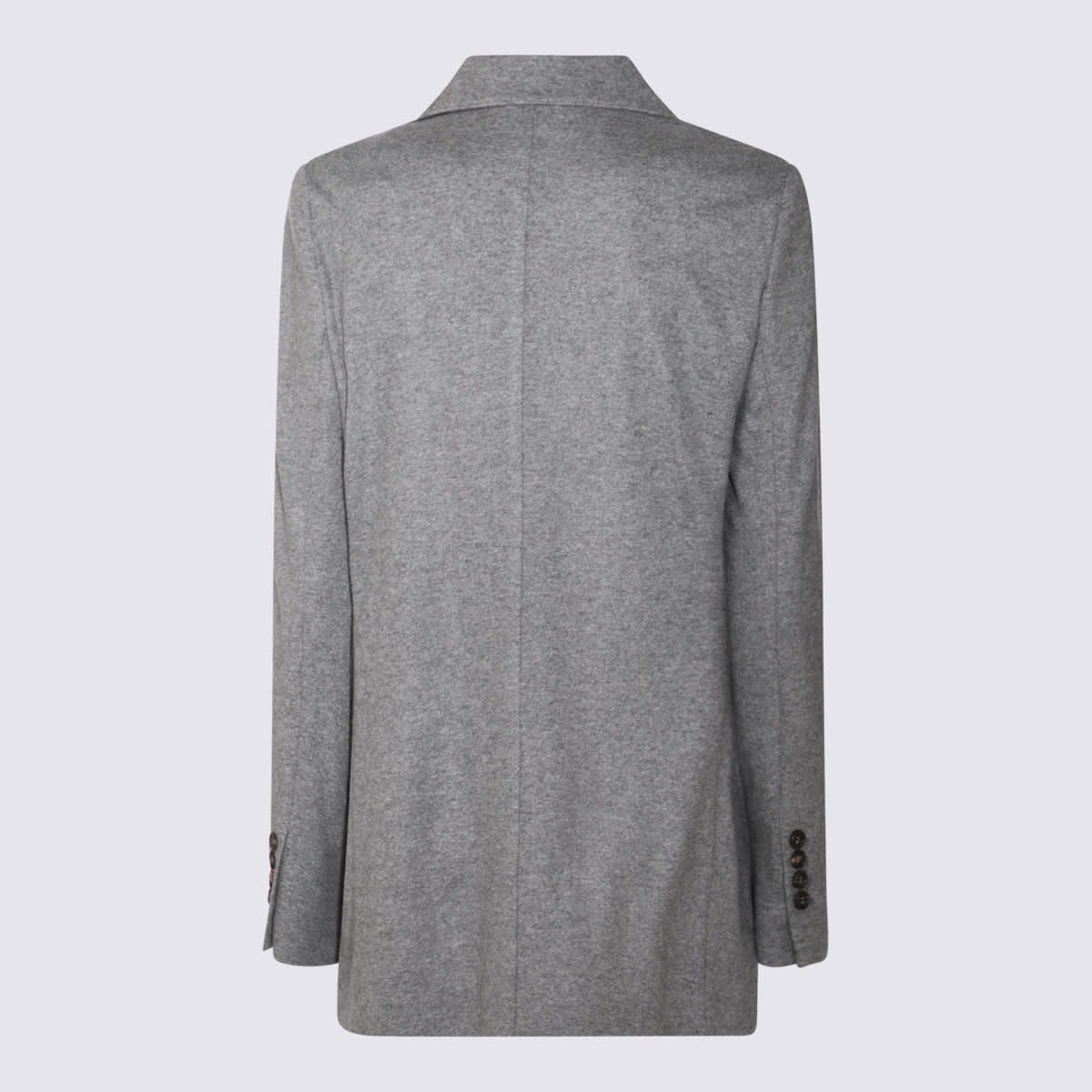 Shop Brunello Cucinelli Grey Wool Blazer In Graphite