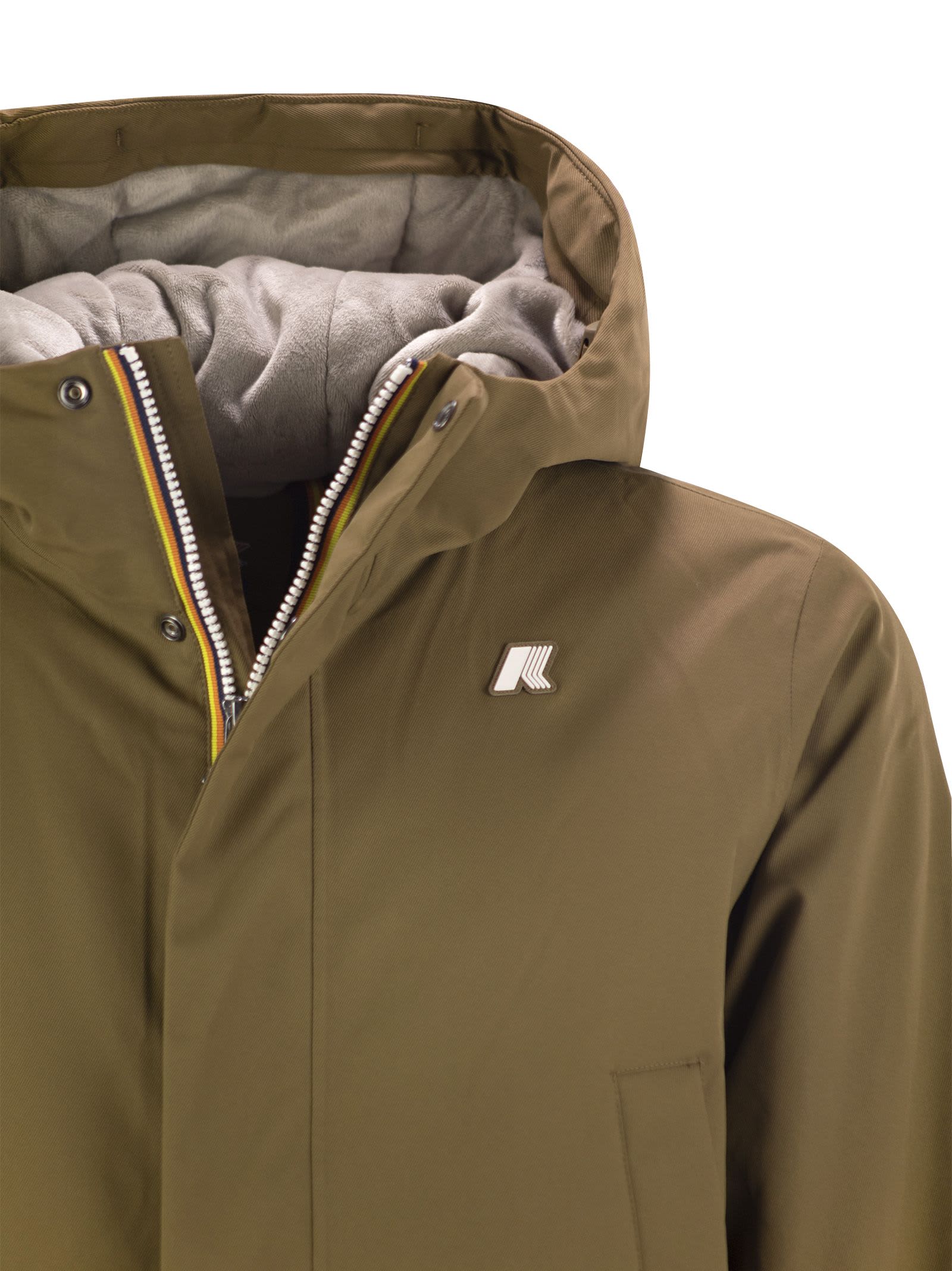 Shop K-way Jarno - Waterproof Jacket With Hood In Camel