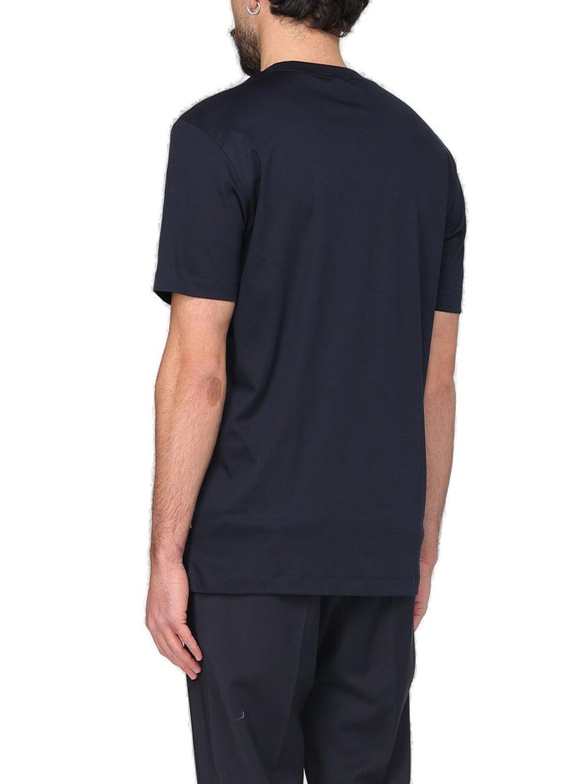 Hugo Boss Slim-fit Crewneck T-shirt In Black