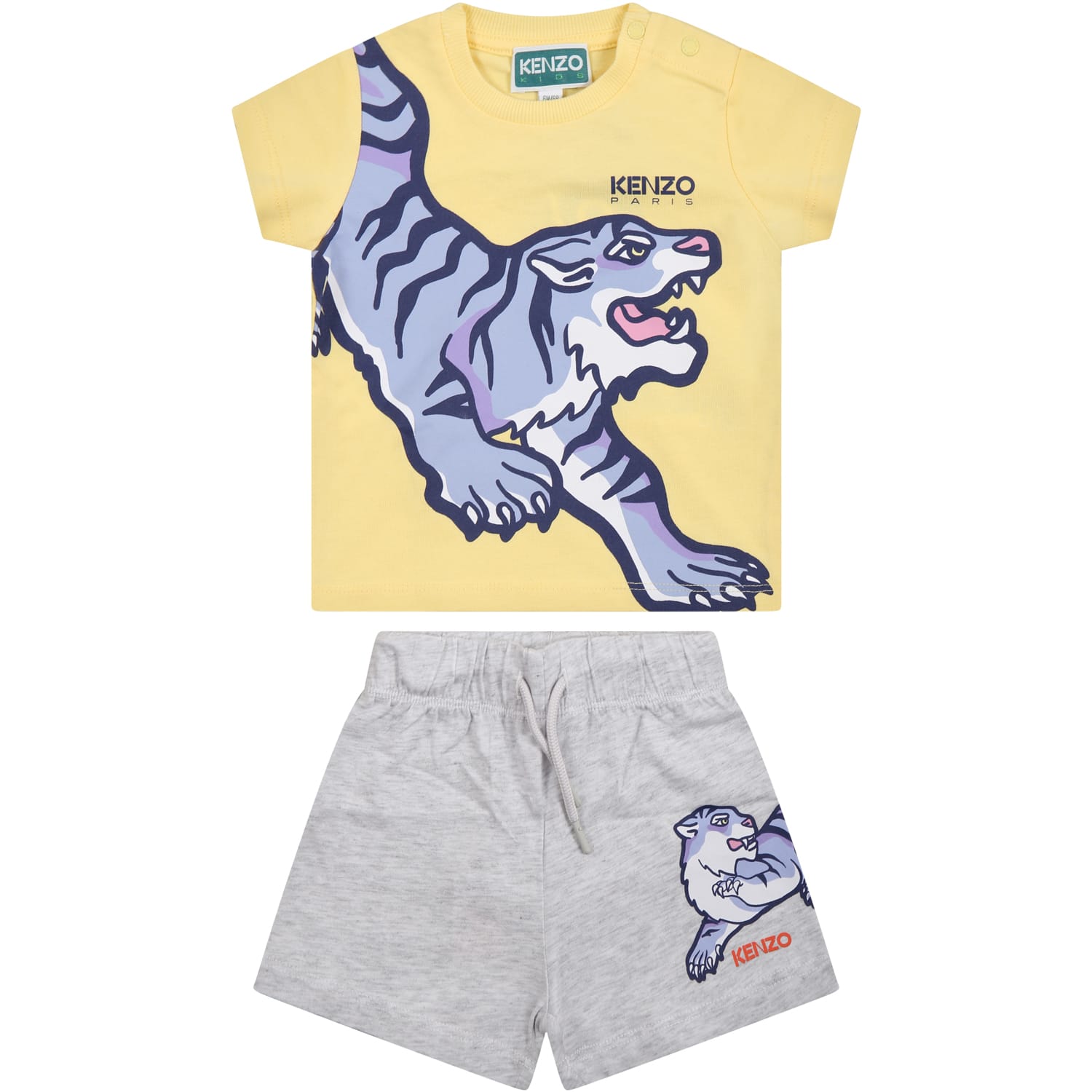 KENZO MULTICOLOR SET FOR BABY BOY WITH TIGER