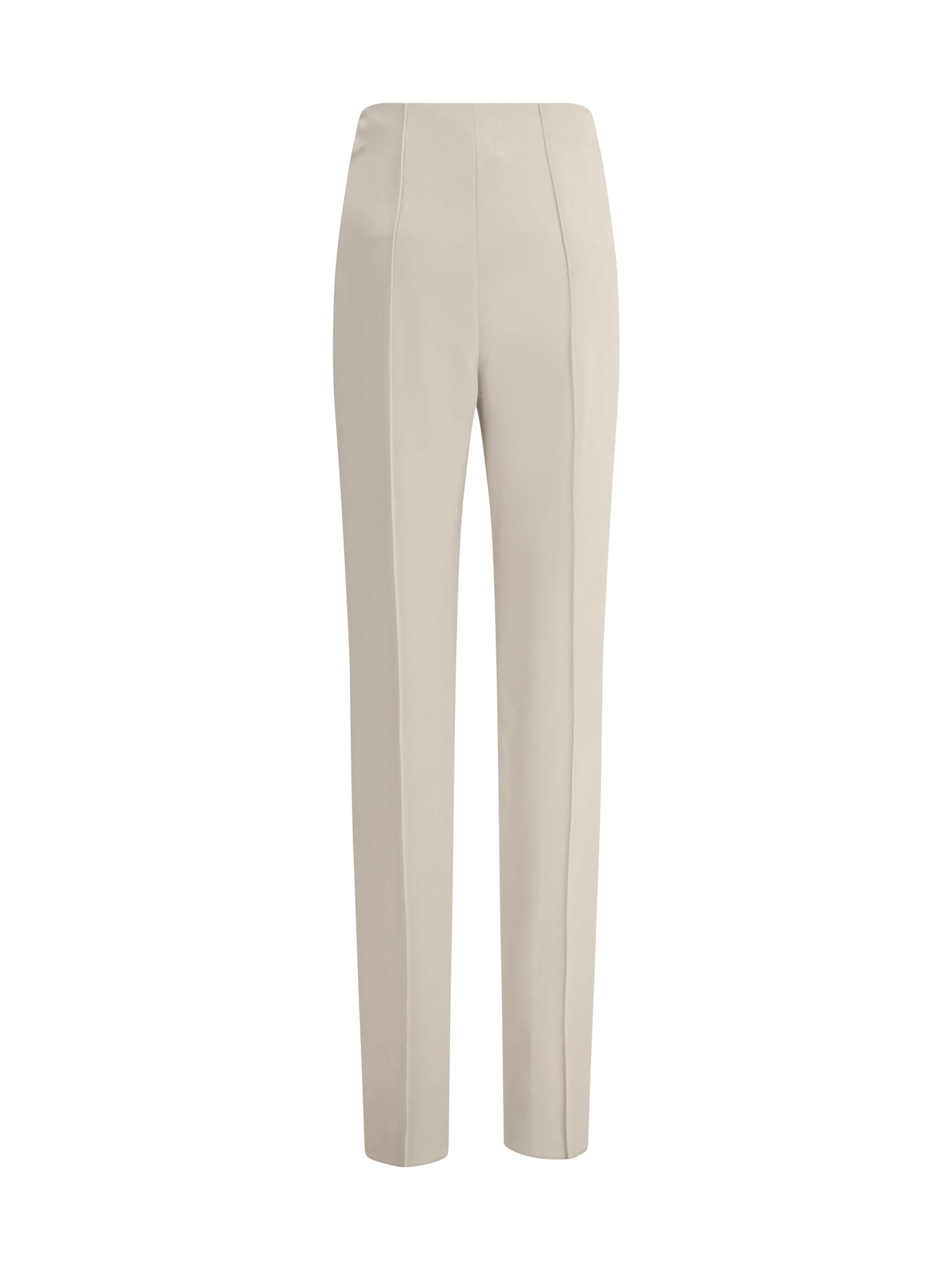 Giorgio Armani High Waist Slim Fit Trousers With Seam Detailing In Neutral