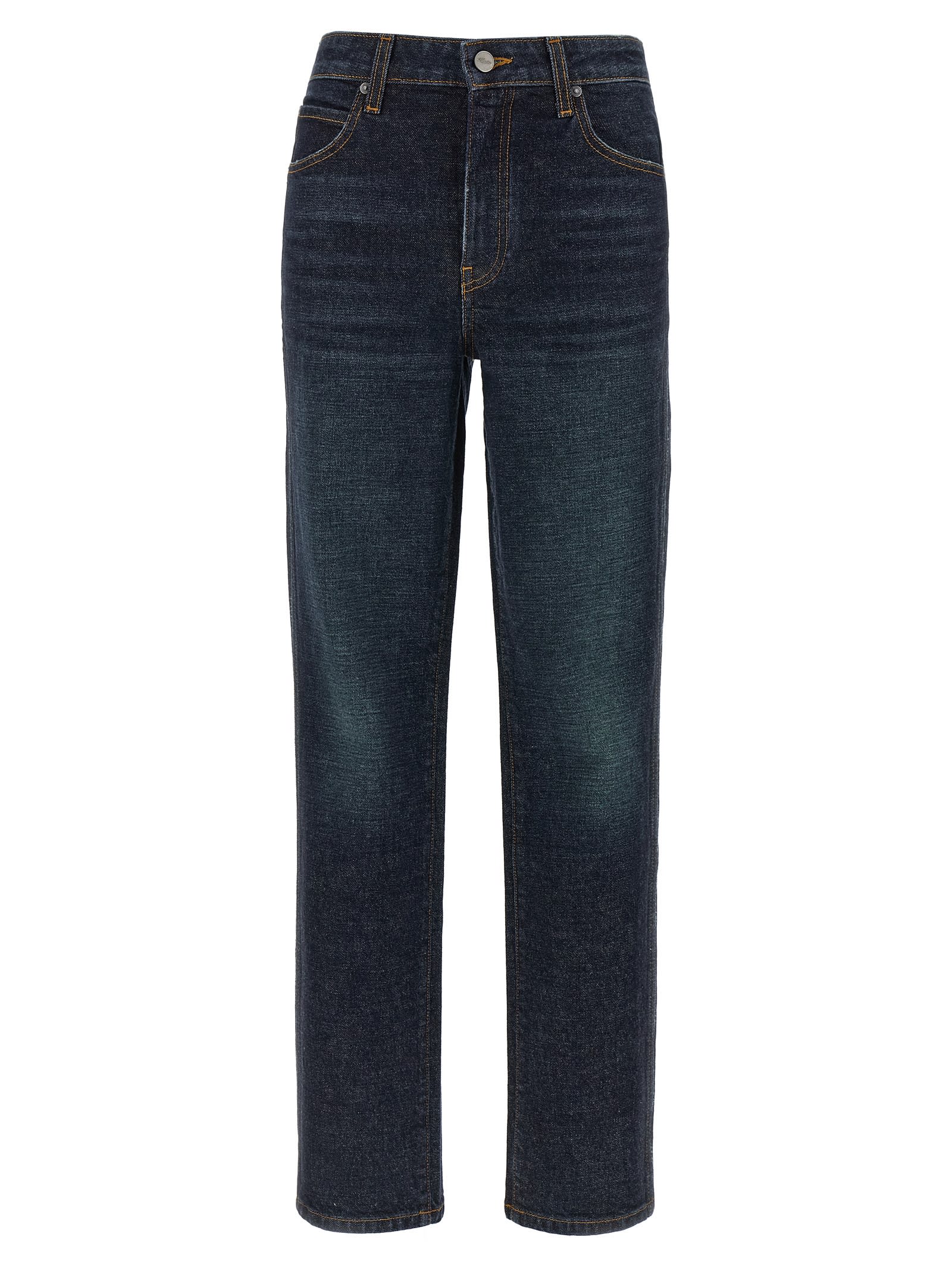 Khaite Denim Trousers With Belt Loops In Blue