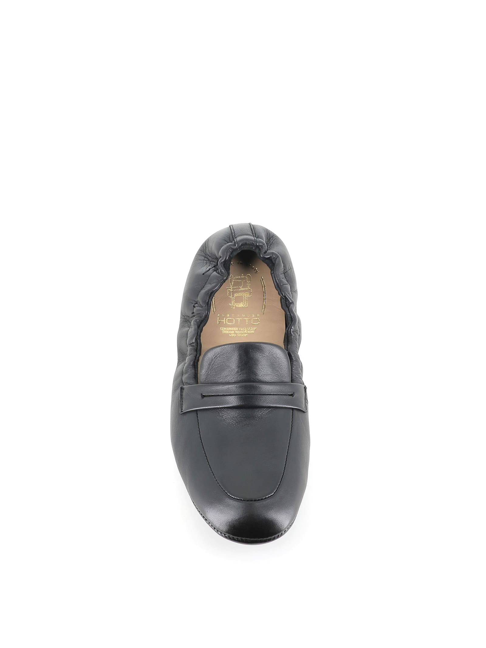 Alexander Hotto Leather Slippers In Black