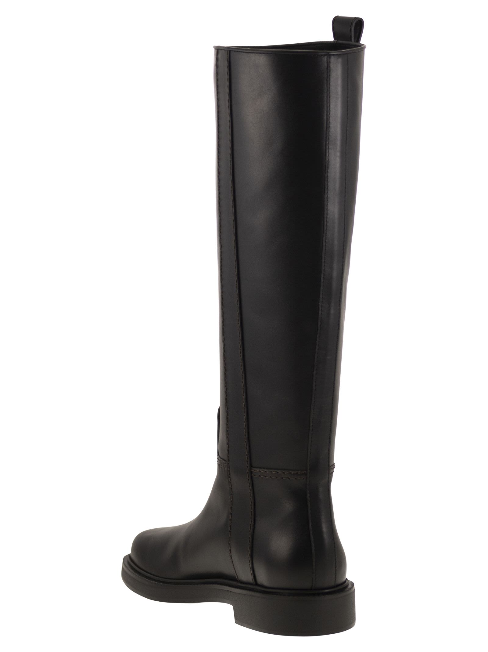 Shop Tod's Leather Boot In Black