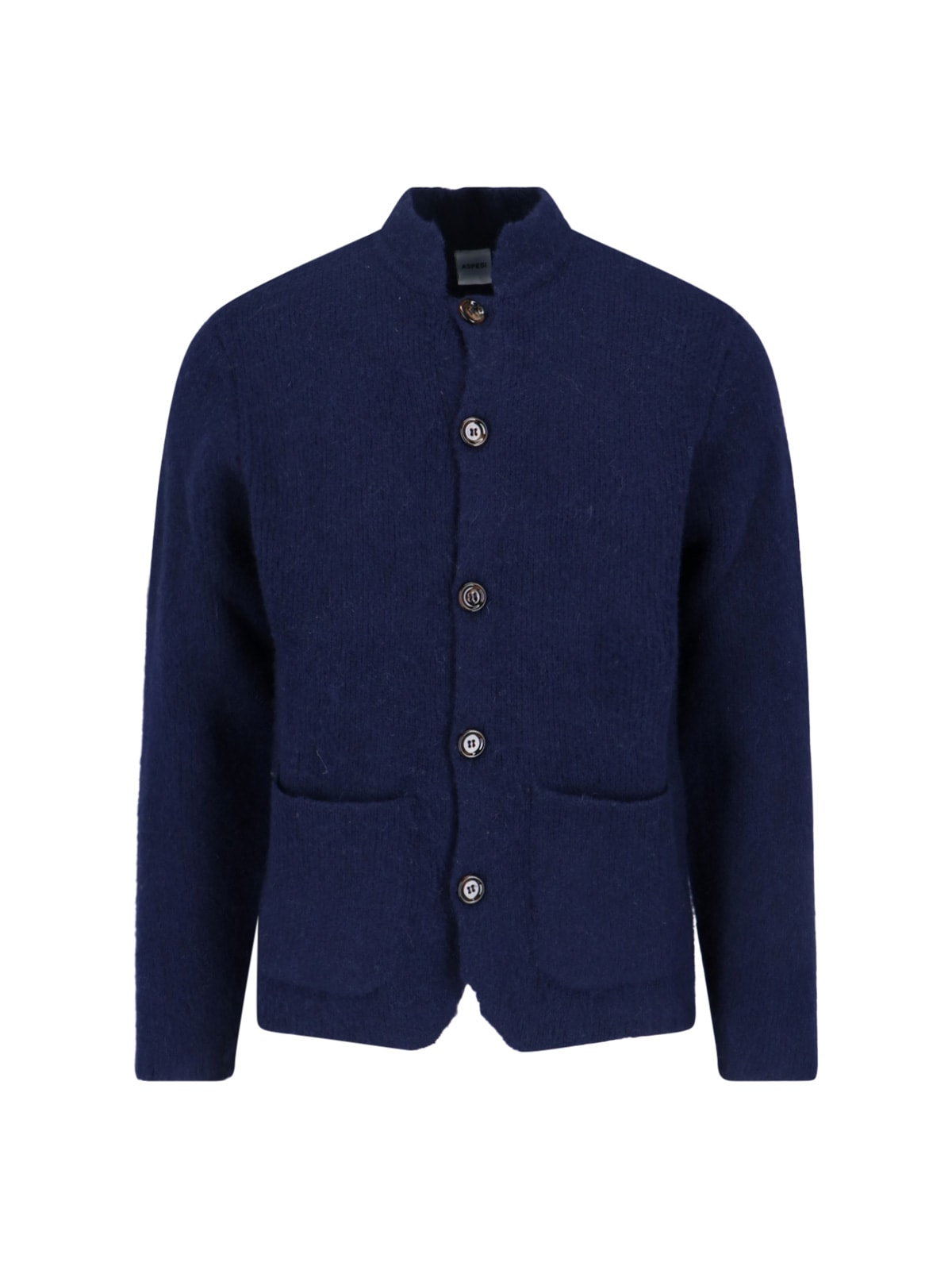 Aspesi Wool Cardigan In Blue