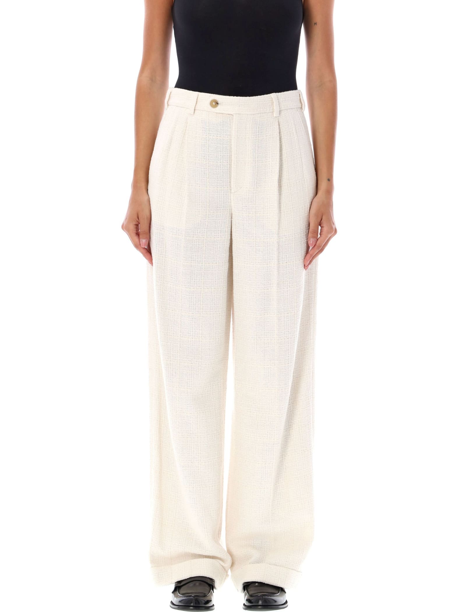 Shop Apc Melissa Pant In Ecru