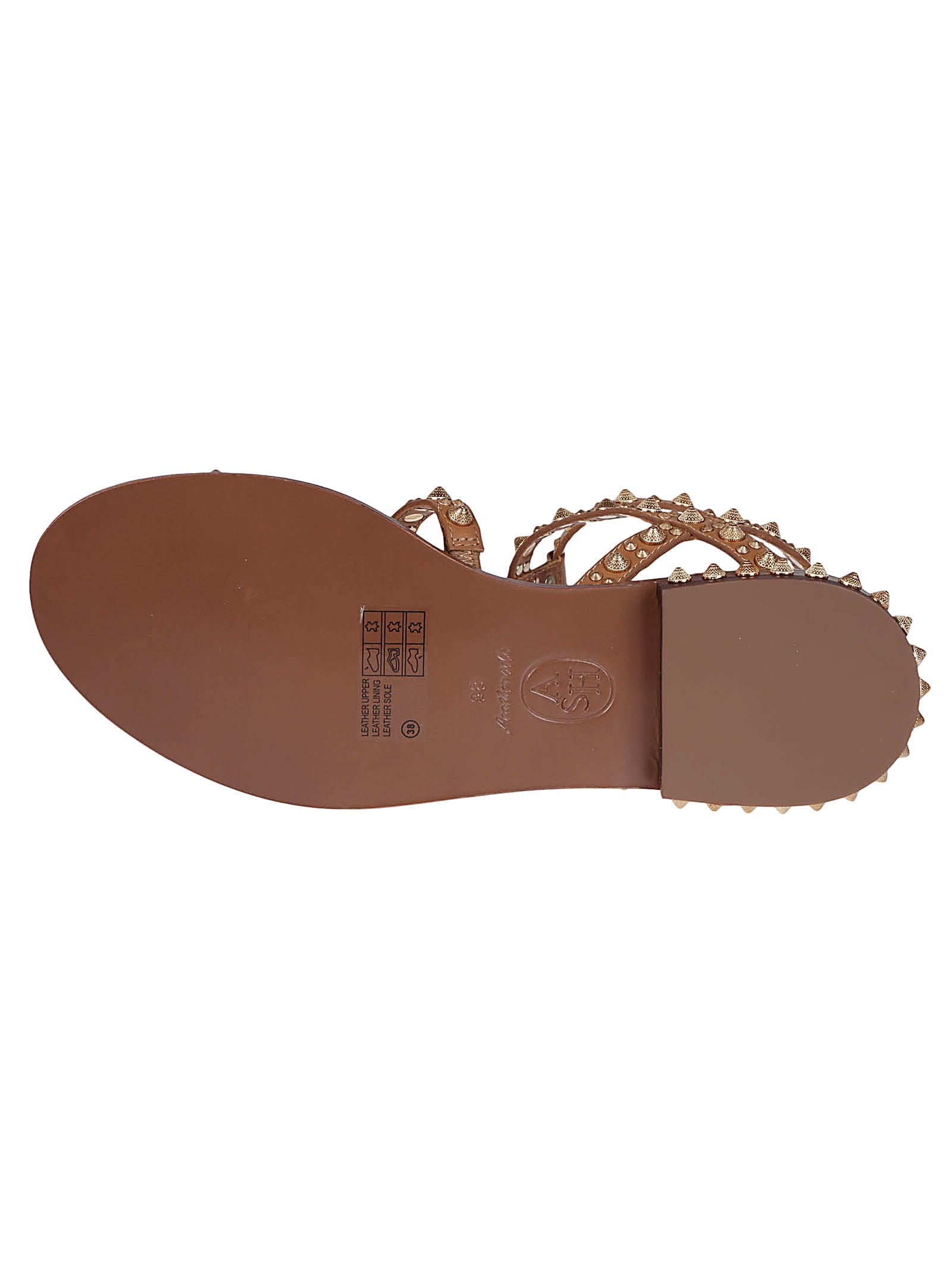 Shop Ash Pepsy Sandals In Cinnamo/sungold