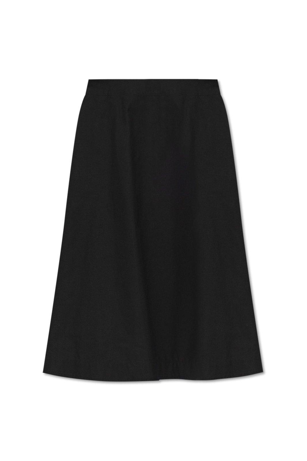 Shop Bottega Veneta High-rise Flared Skirt In Black