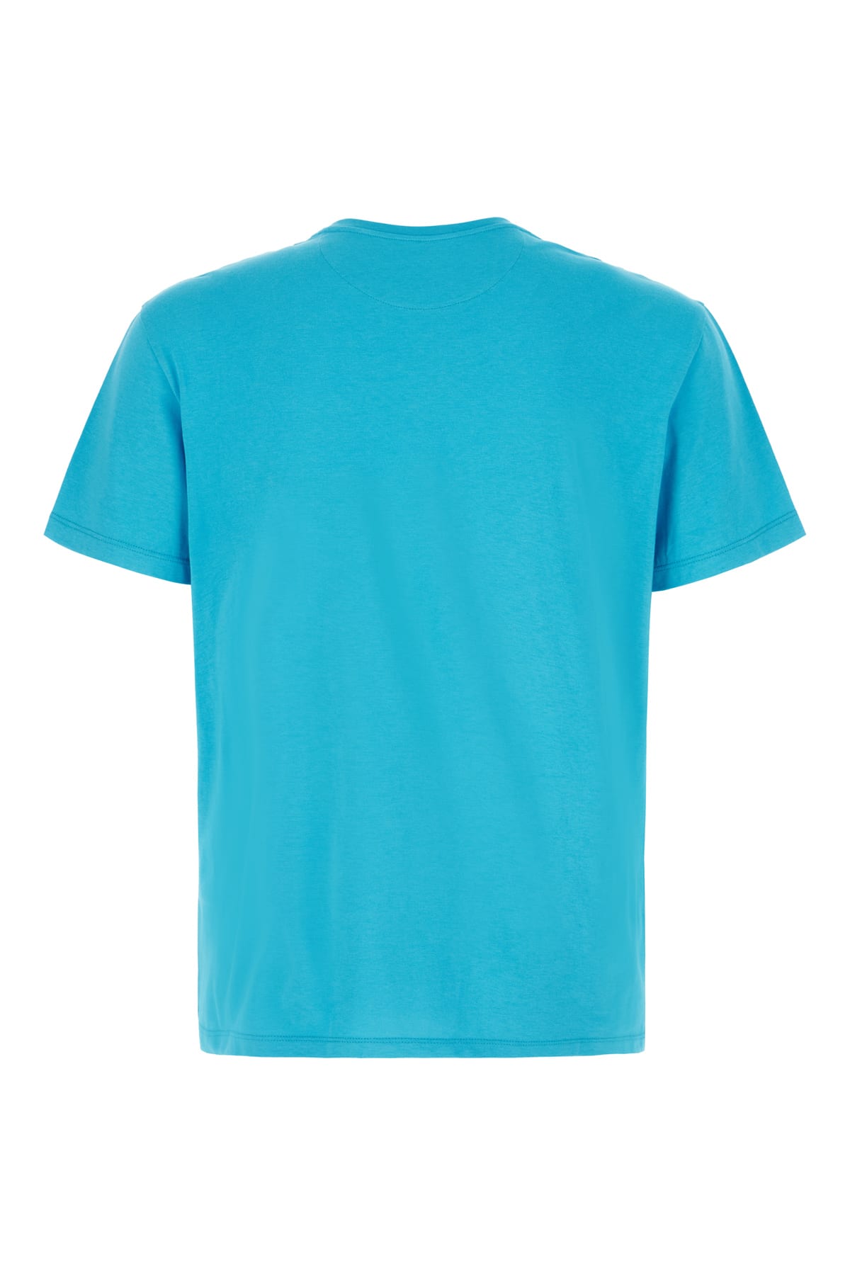 Shop Valentino Fluo Light Blue Cotton T-shirt In Sky Blue