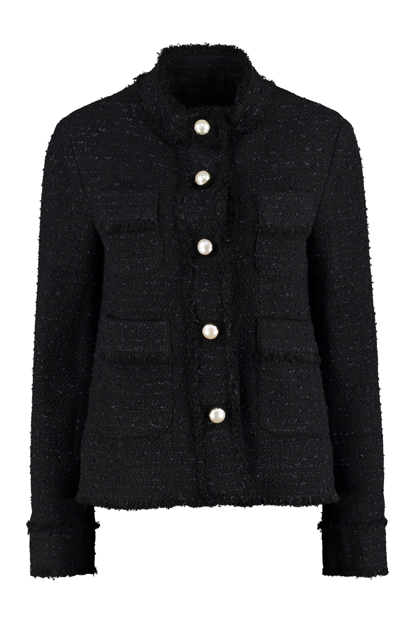 Pinko Immortale Cotton Blend Tweed Jacket