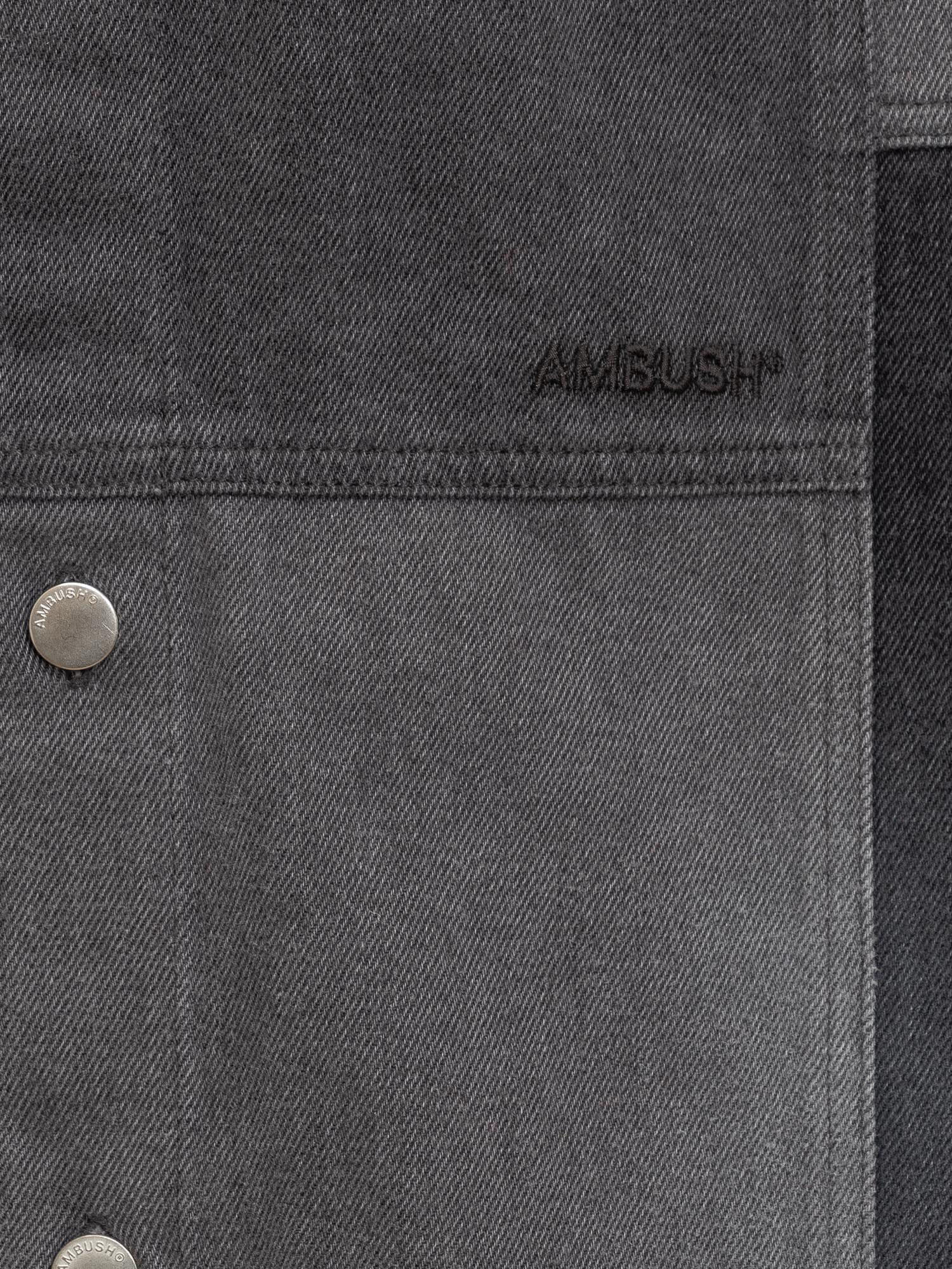 Shop Ambush Denim Patchwork Shirt In Black