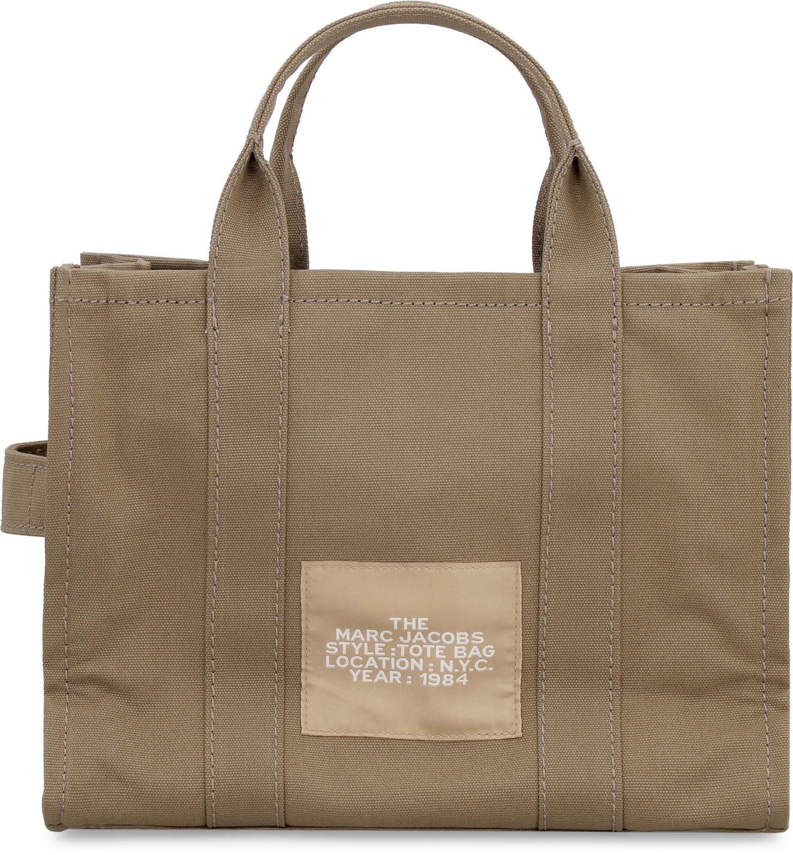 Shop Marc Jacobs The Medium Tote Bag Canvas In Green