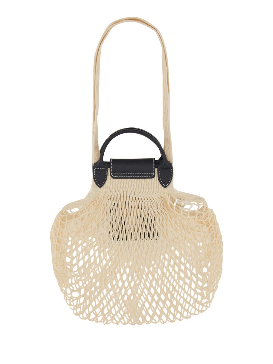 Longchamp Le Plaige Filet Bag In Purple