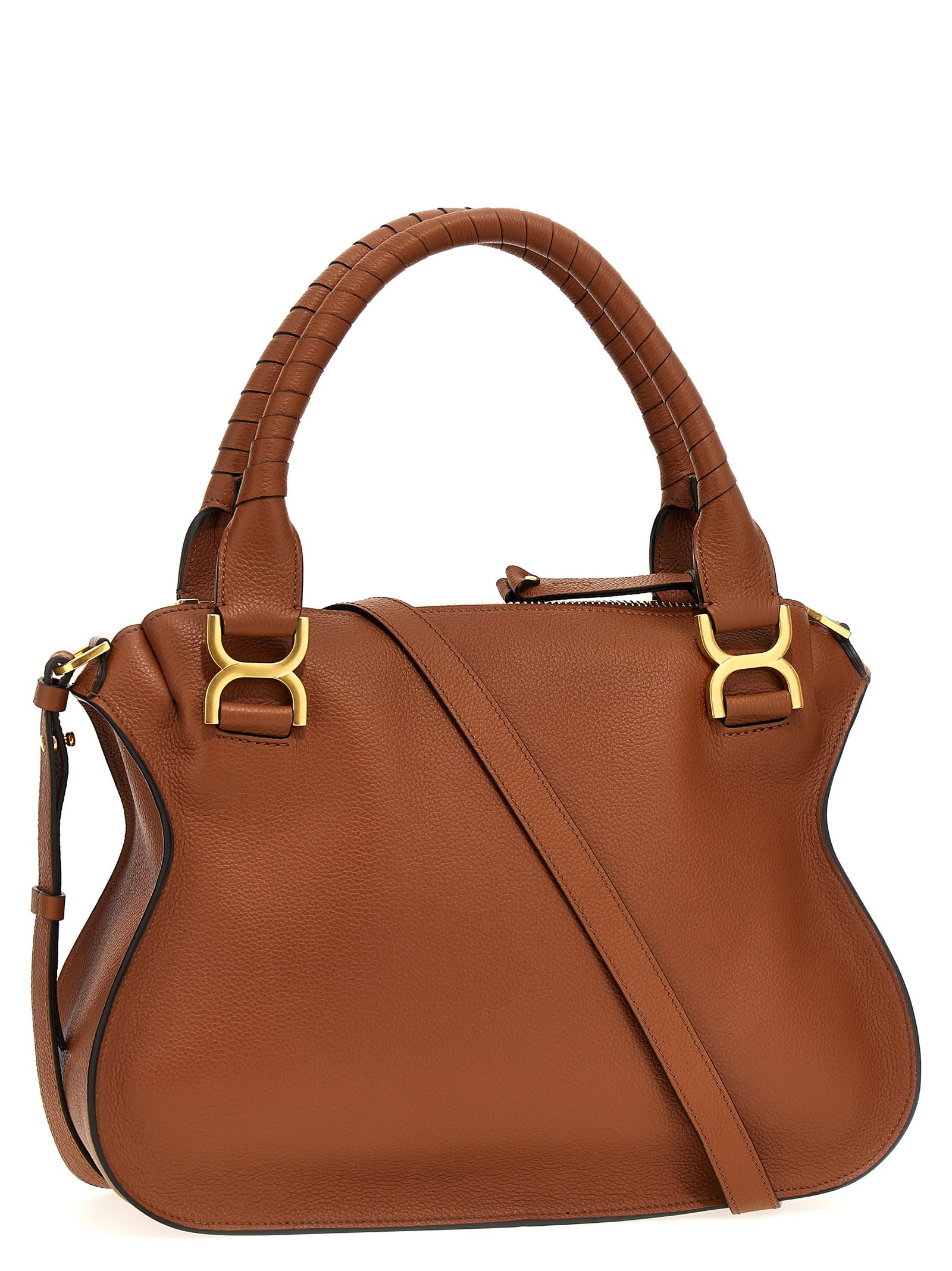 Shop Chloé Marcie Crossbody Bag In Brown