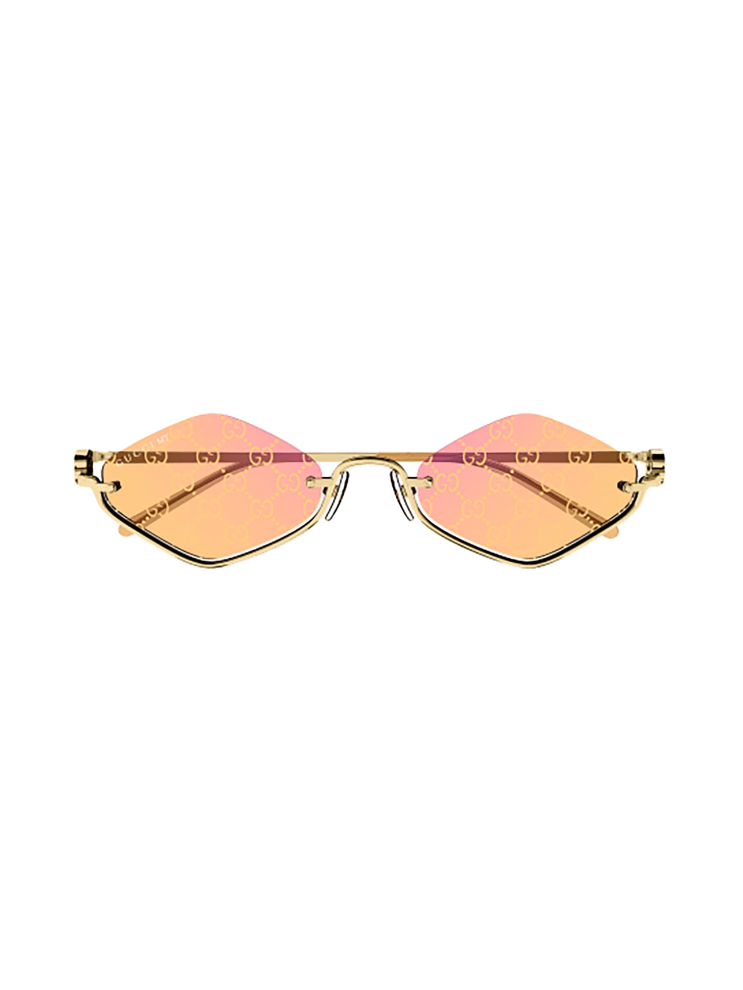 Shop Gucci Gg1604s Sunglasses In Gold Gold Yellow