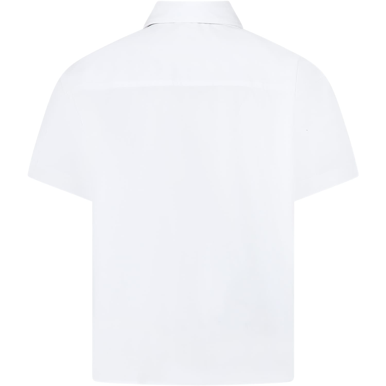 Shop Burberry White Shirt For Boy With Print