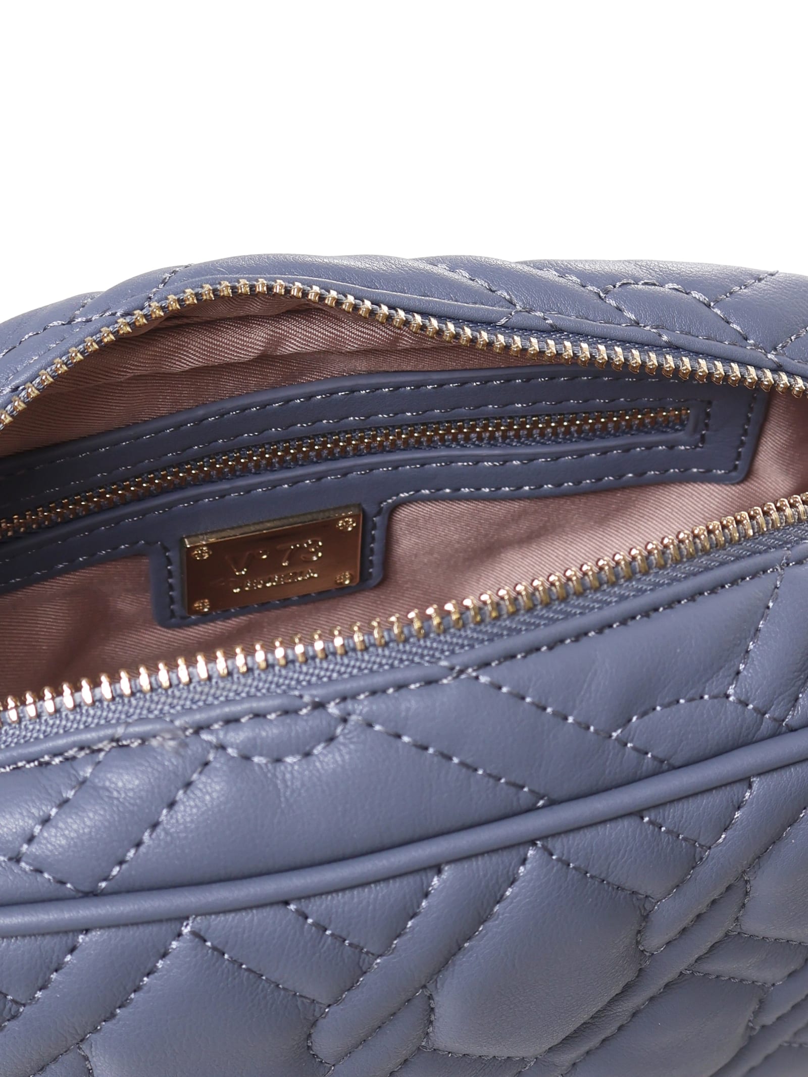 V73 Margaret Shoulder Bag In Eco-leather In Denim