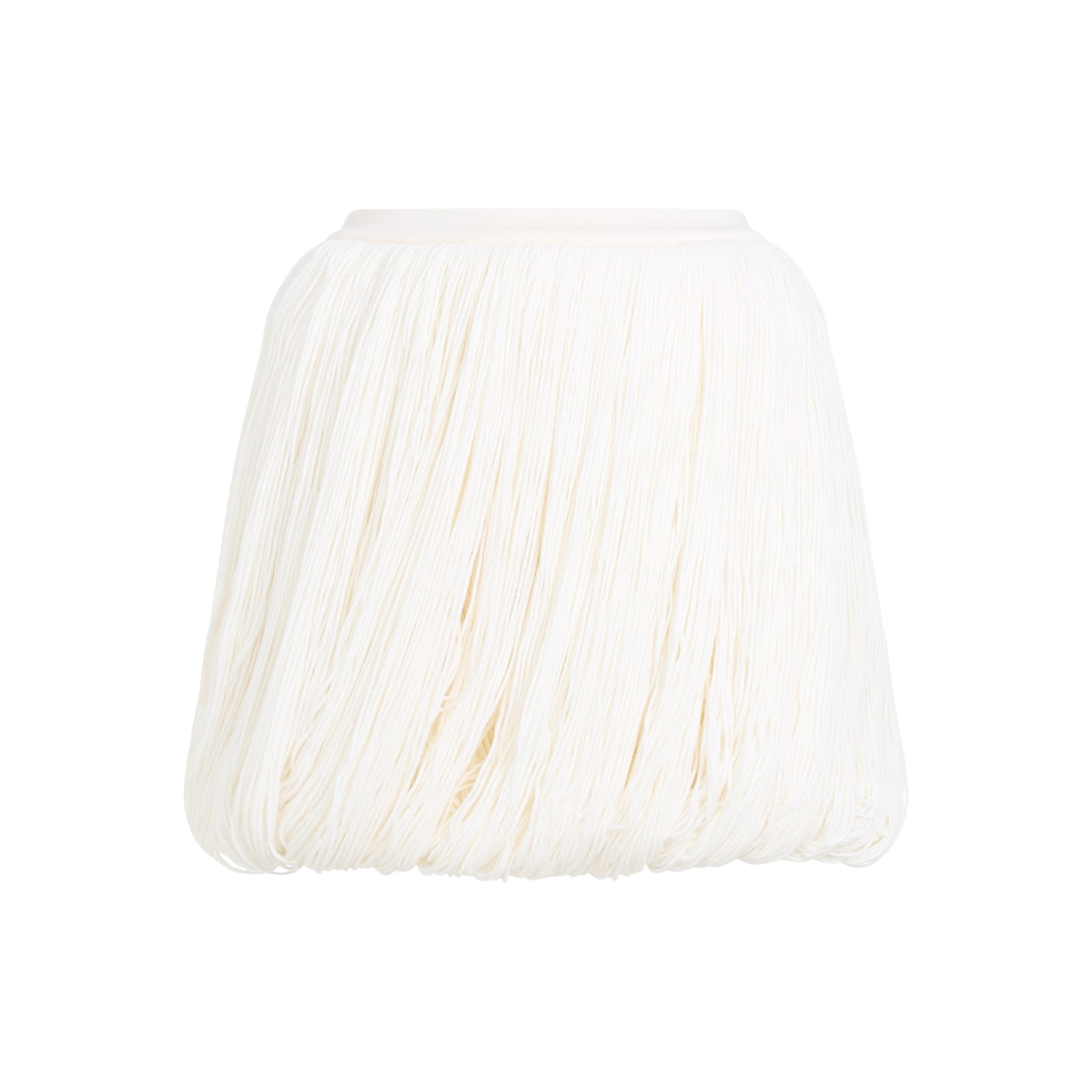 Shop Alaïa Fringes Skirt In Blanc Casse