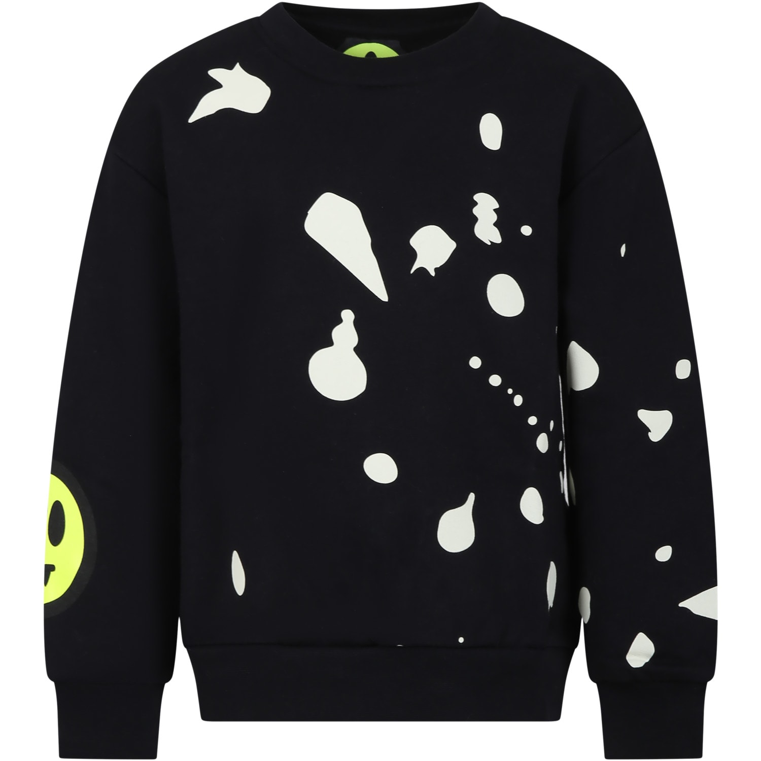 Barrow Black Sweatshirt For Girl With Logo In Black