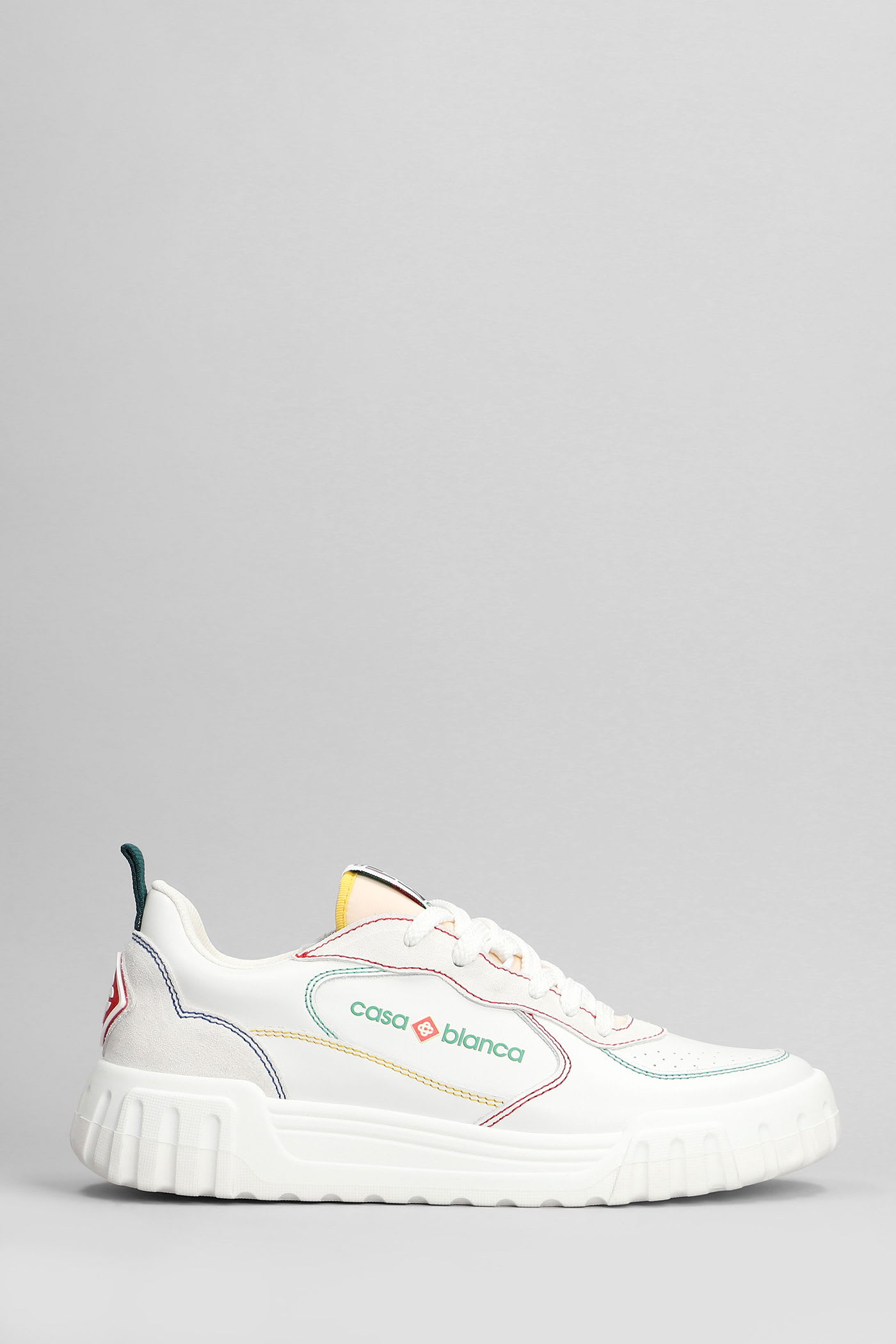 Court Sneakers In White Leather