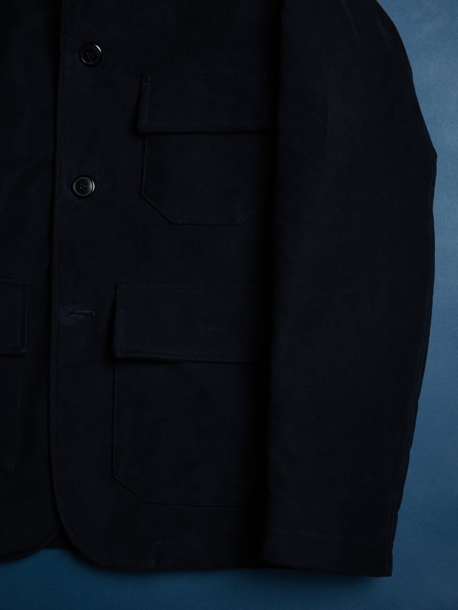 Doppiaa Aaderbale Blue Moleskin Jacket In Blue