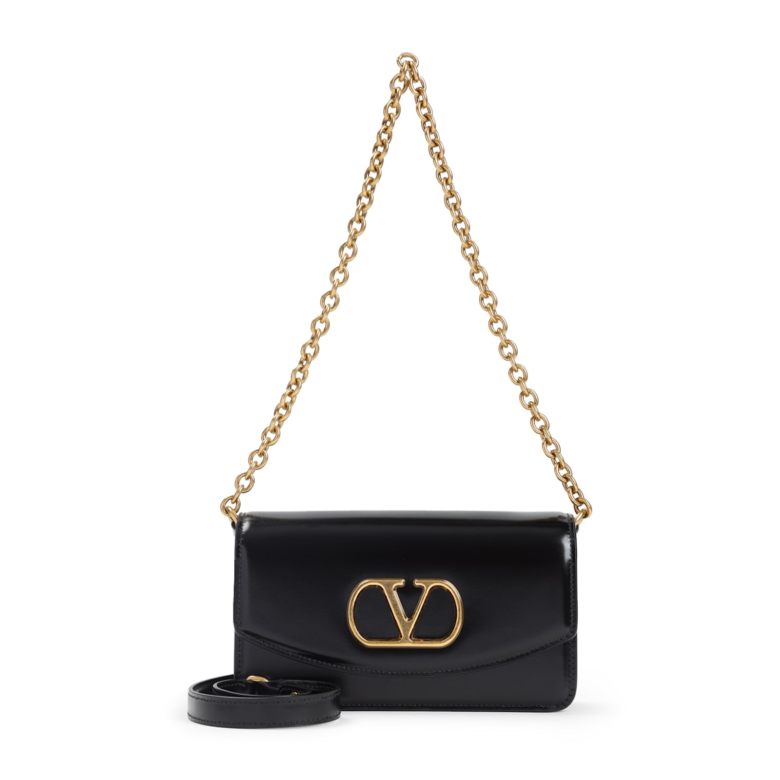 Valentino Small Clutch Vain In Black