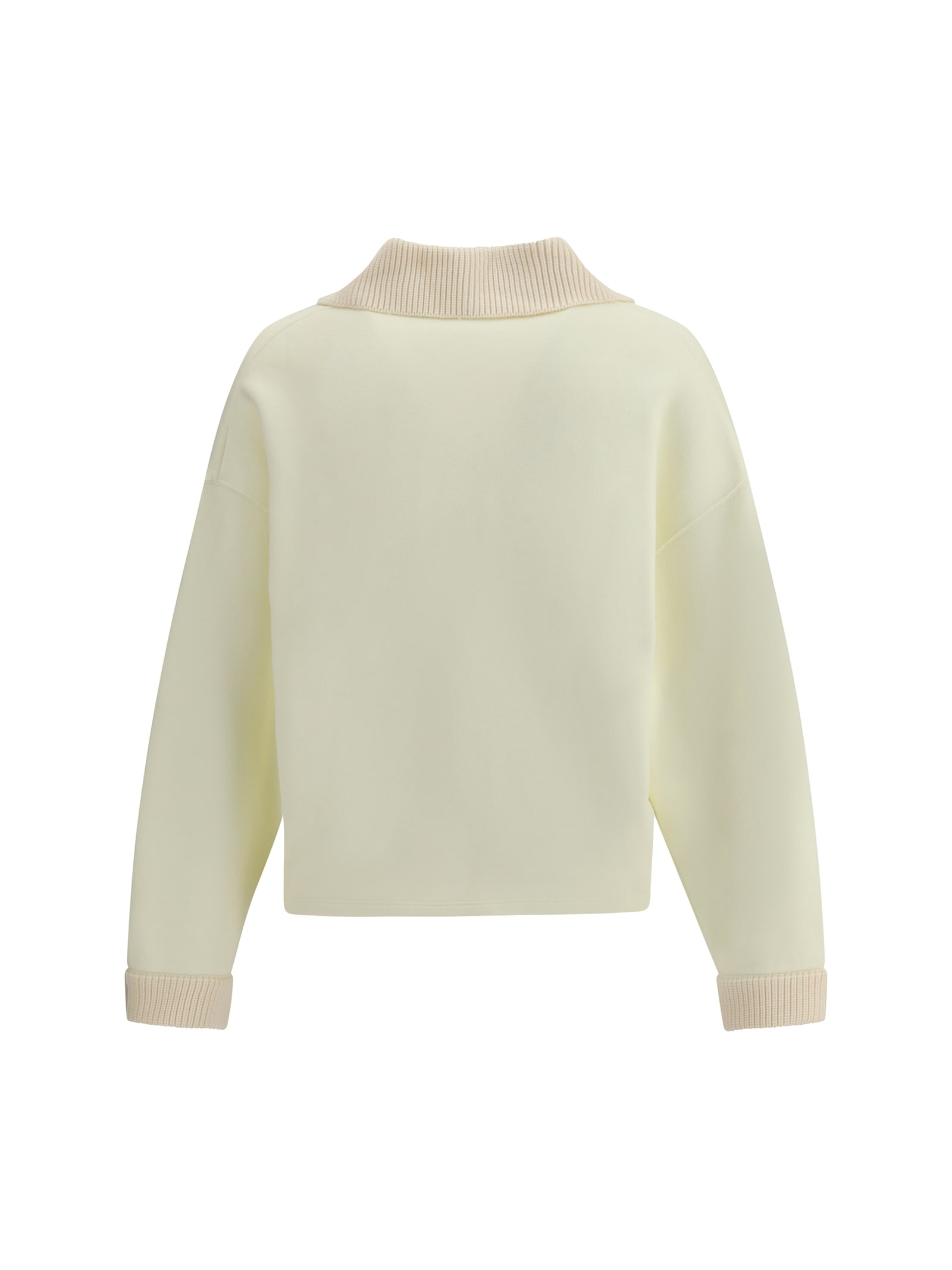 Jacquemus Cotton Polo Sweatshirt In Neutral
