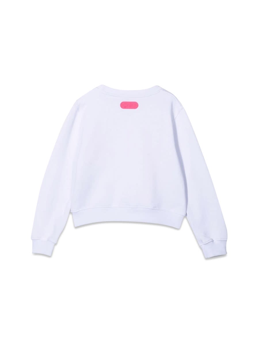 Shop Gcds Sweatshirt Cropped Girl In White
