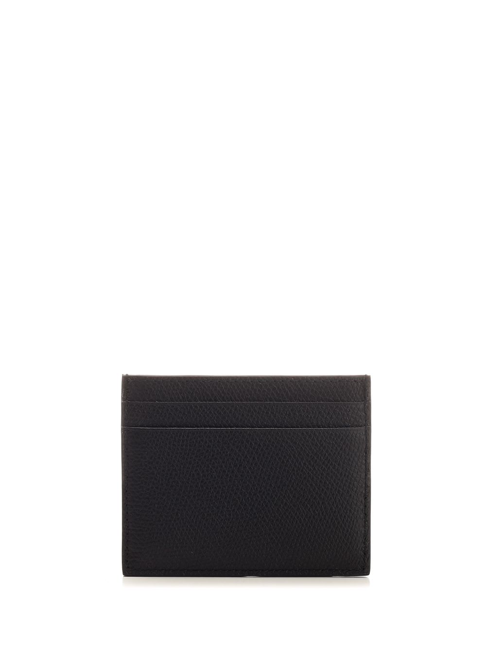 Valentino Garavani Vlogo Signature Black Calfskin Cardholder