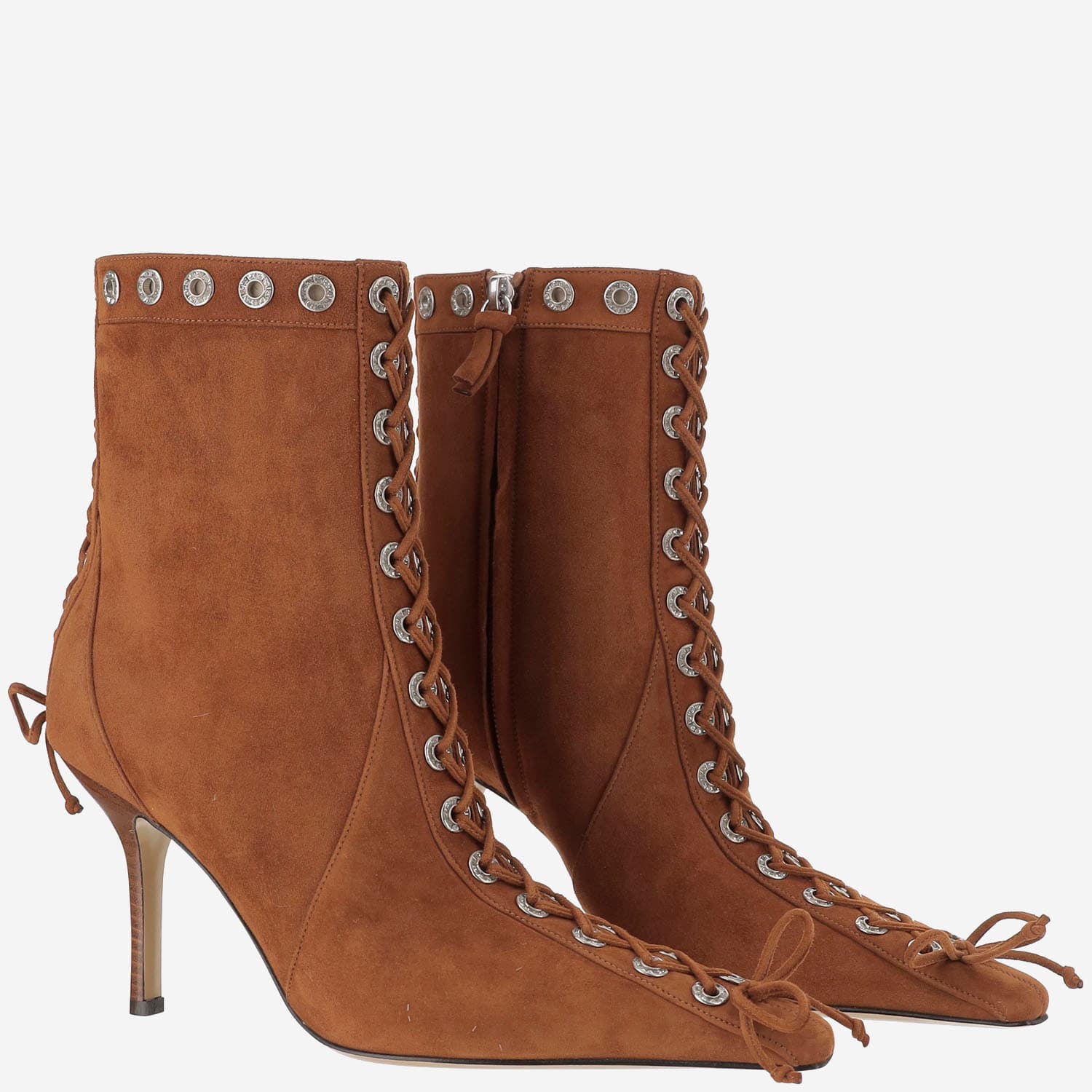 Mach & Mach Leather Boot With Decorations