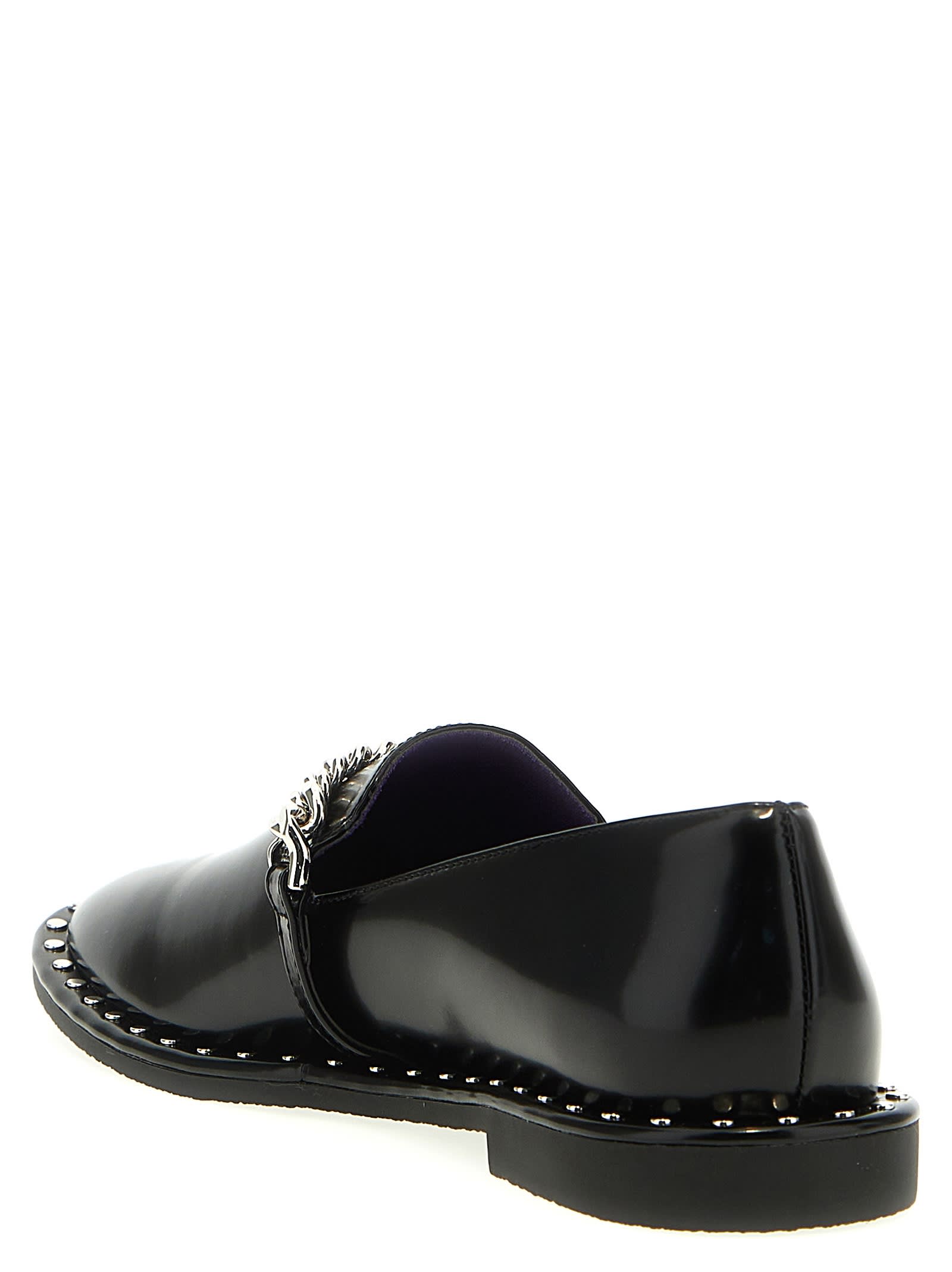 Shop Stella Mccartney Falabella Loafers In Black