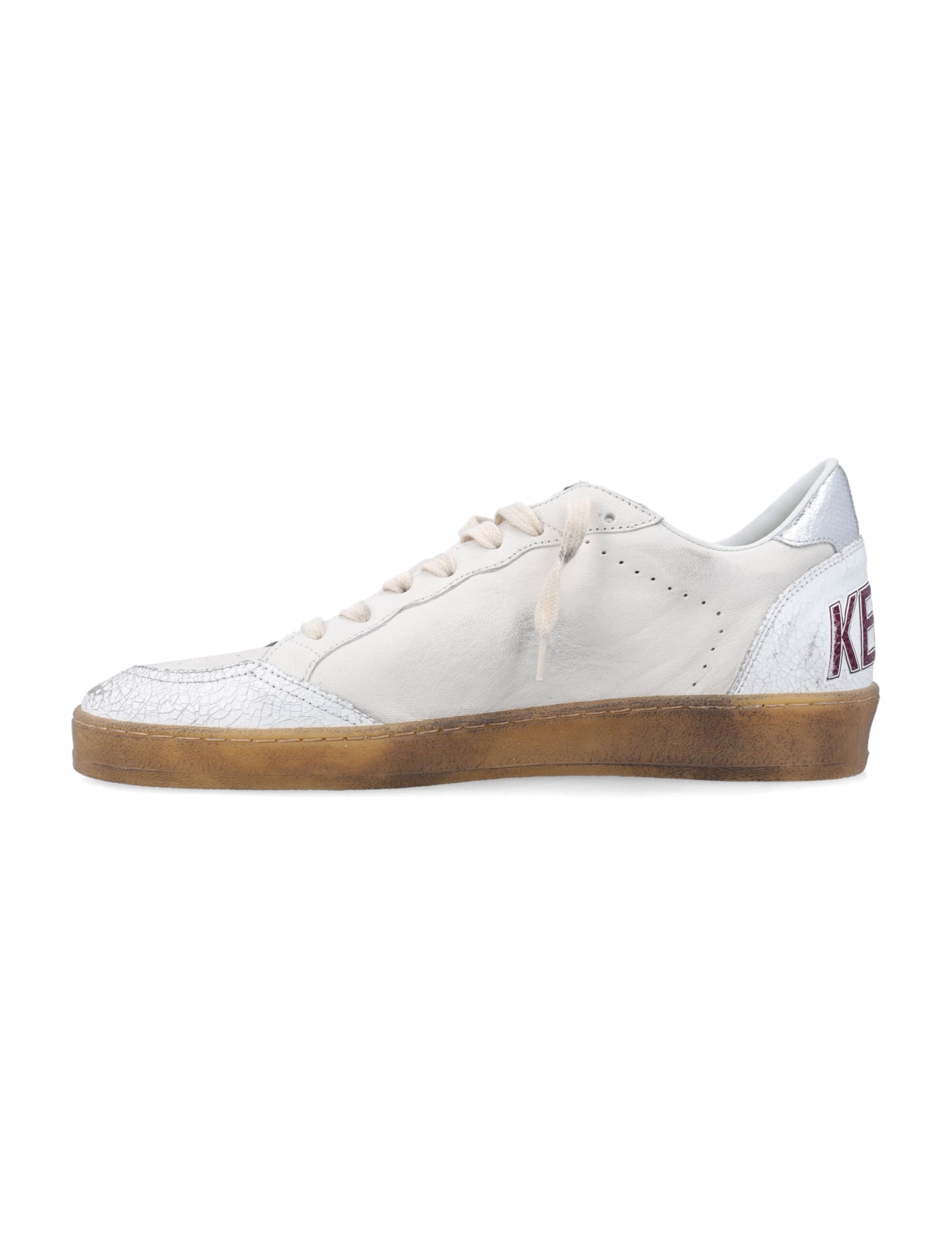 Shop Golden Goose Ballstar Sneakers In White Green