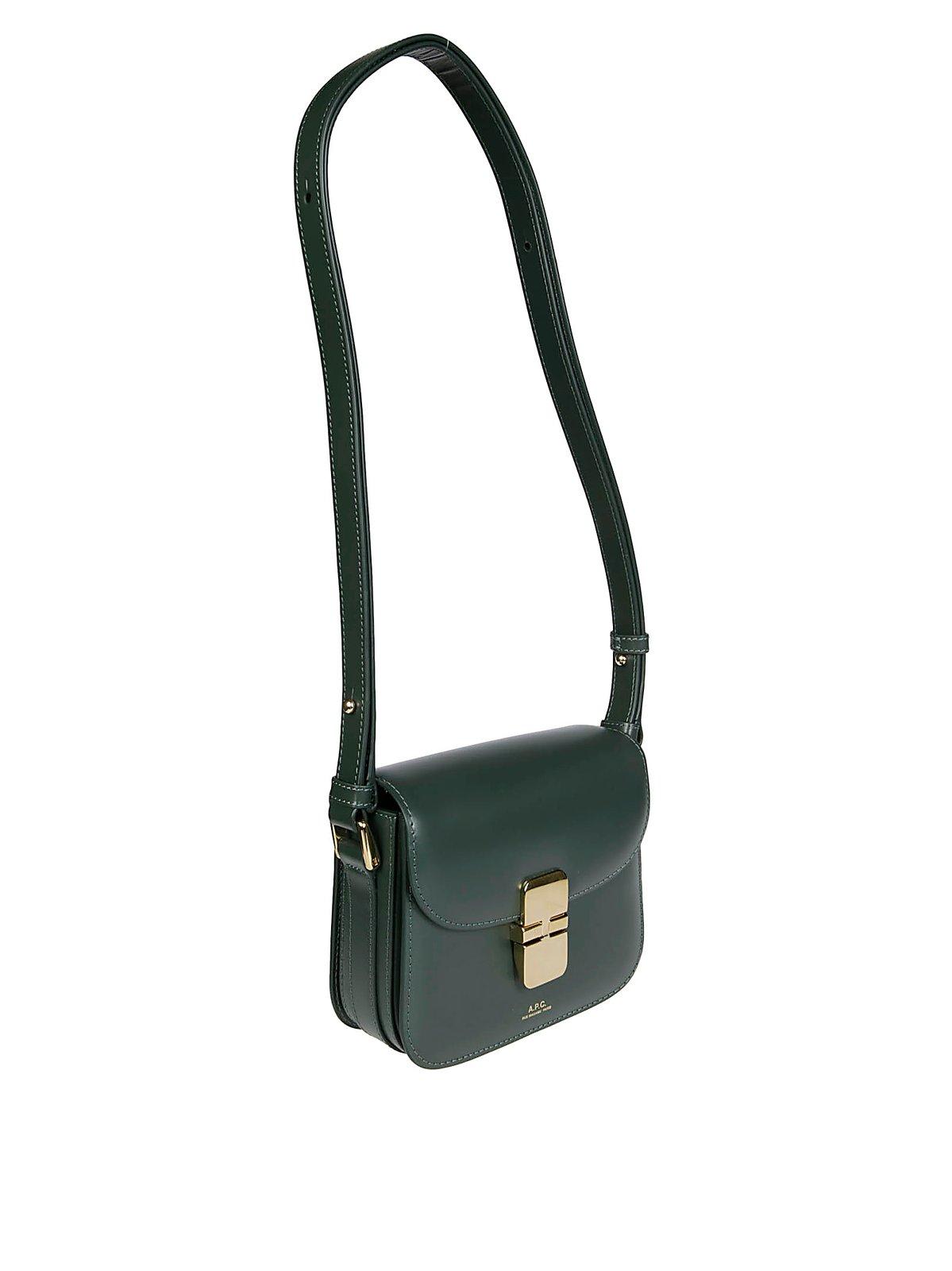 Shop Apc Grace Mini Shoulder Bag In Verde