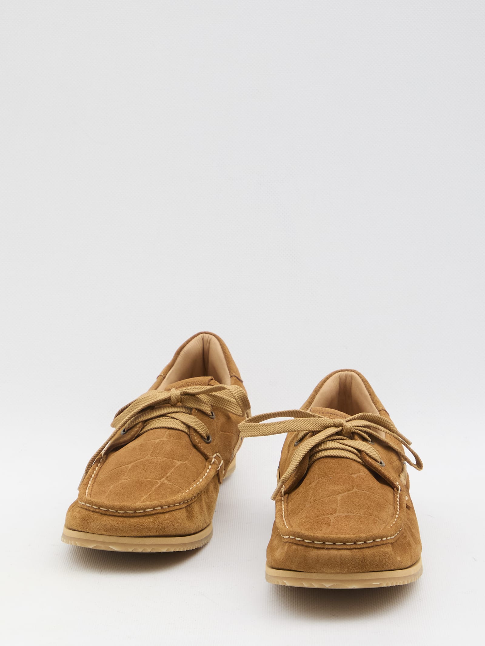 Jacquemus Calf Leather Loafer In Caramel Brown In Beige
