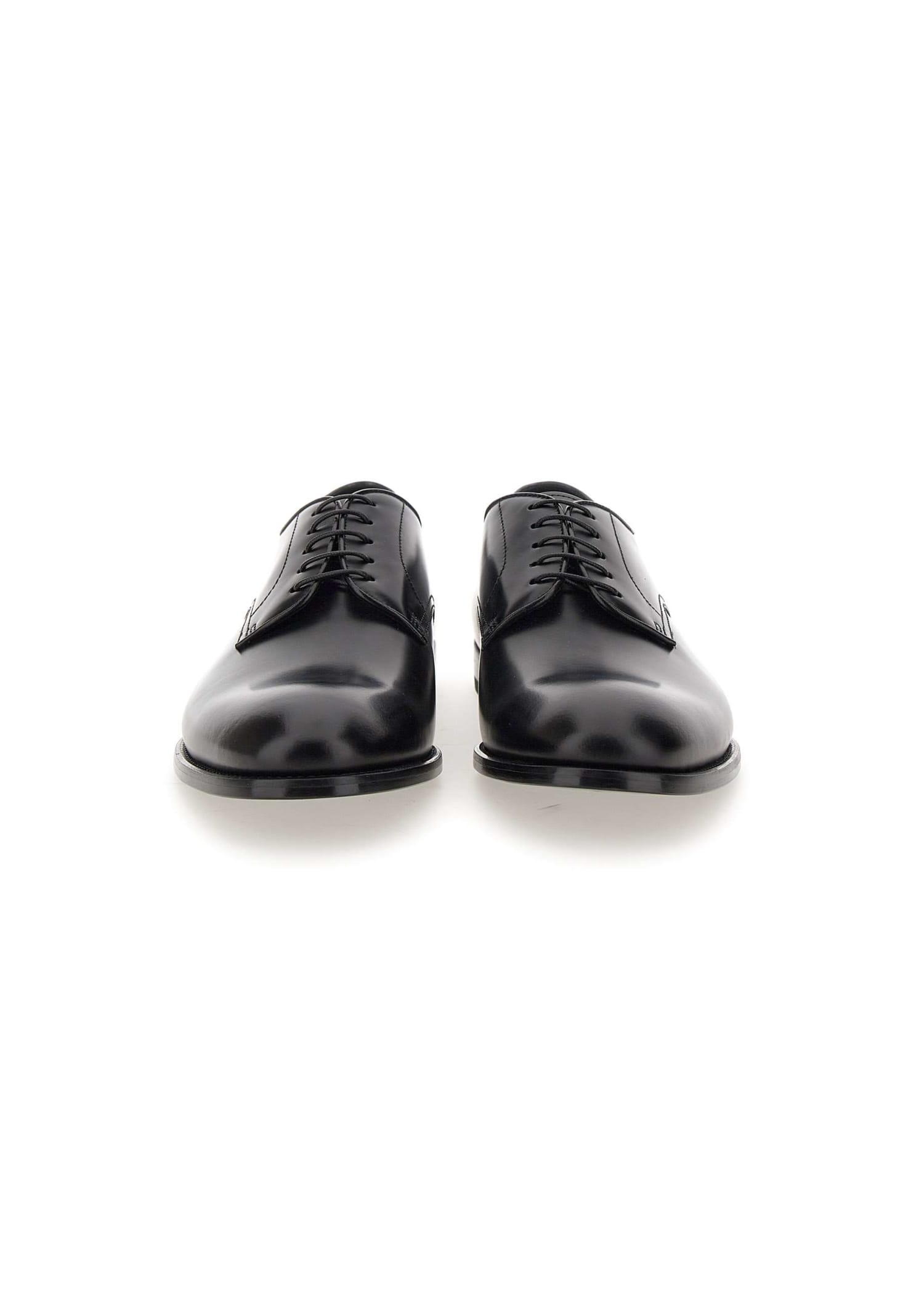 Shop Doucal's Old Lace-up In Black