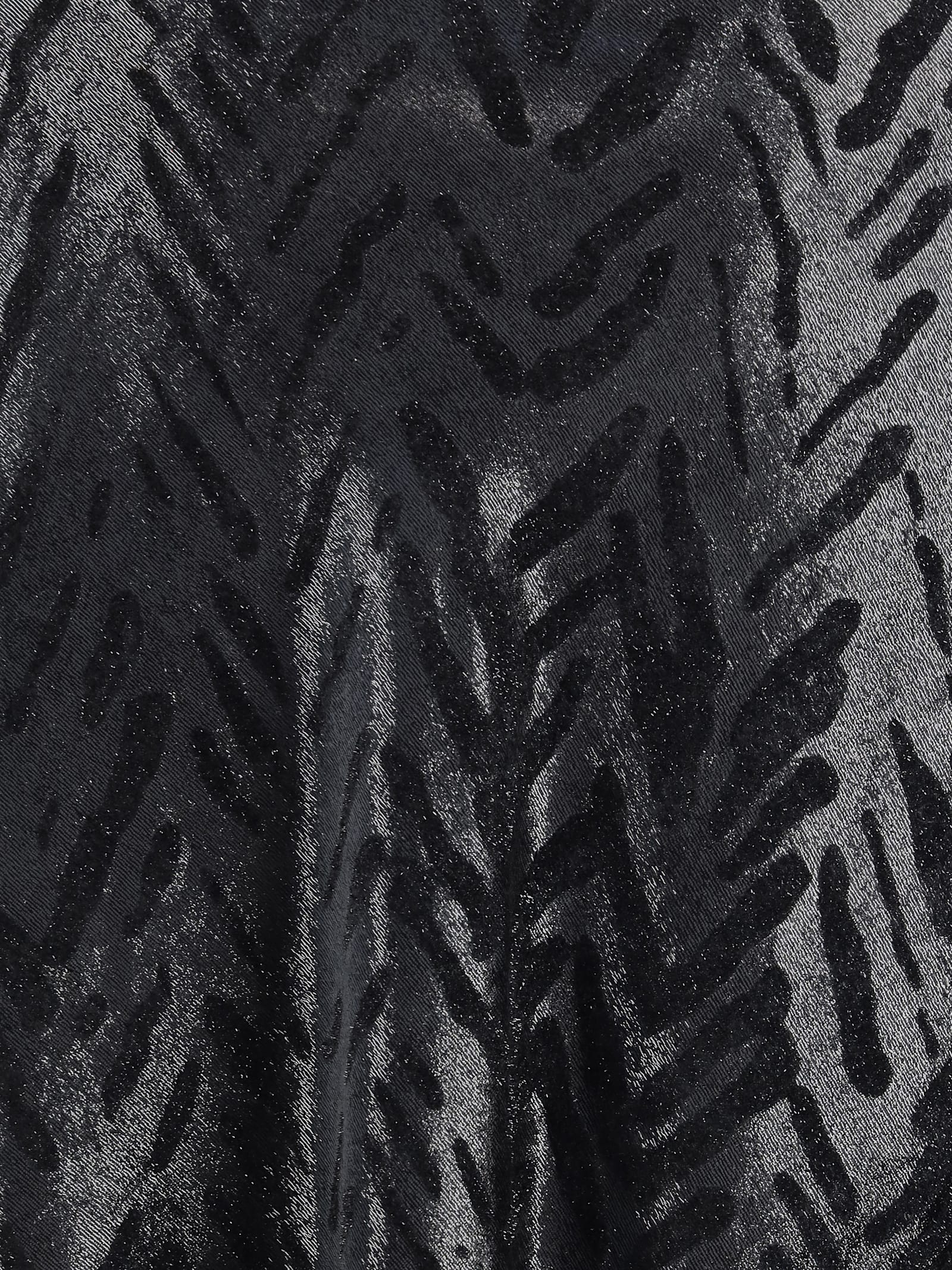 Giorgio Armani Women Velvet Shawl With Fringes In Black