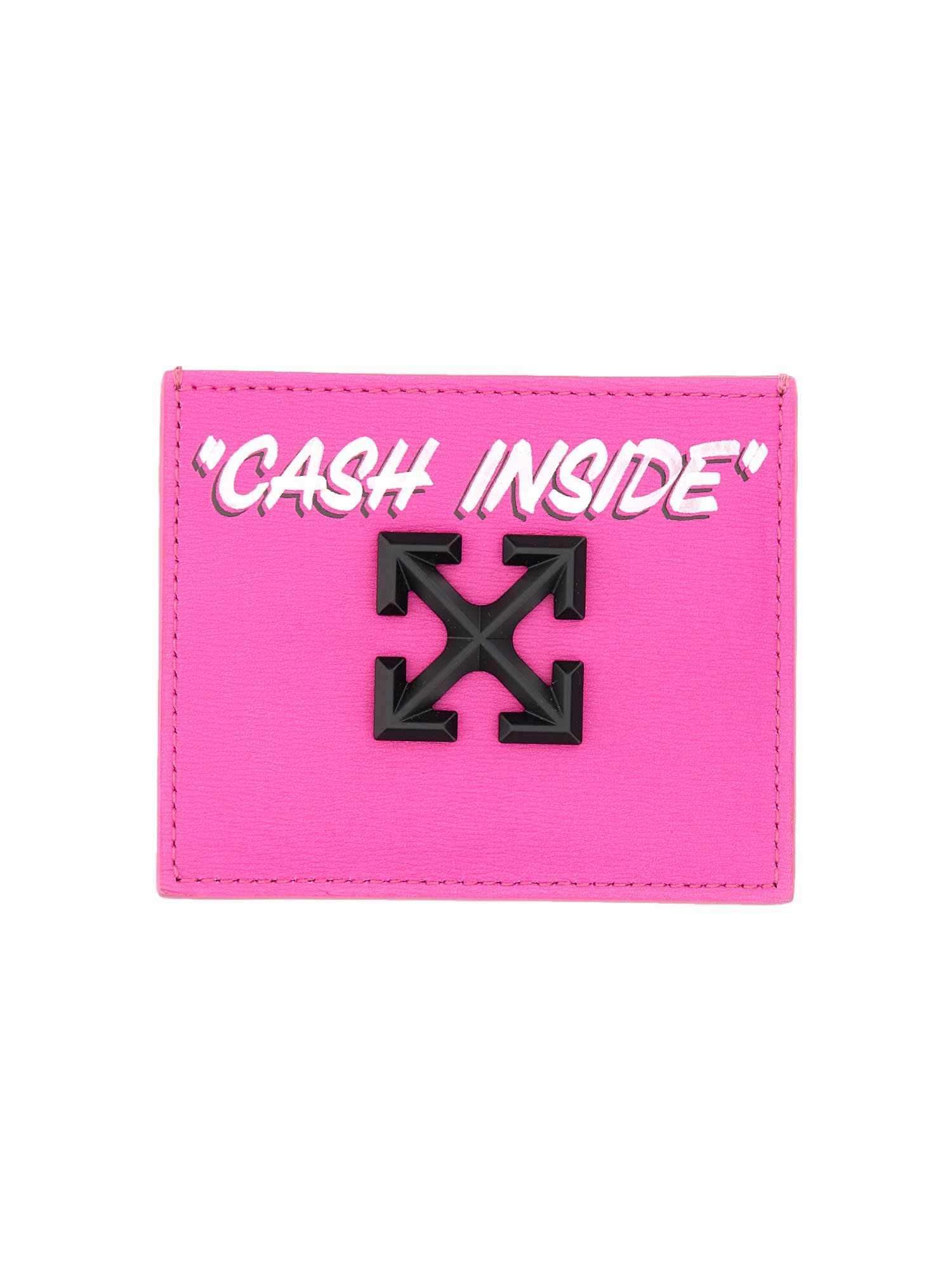 Off-White Jitney Card Holder With Print