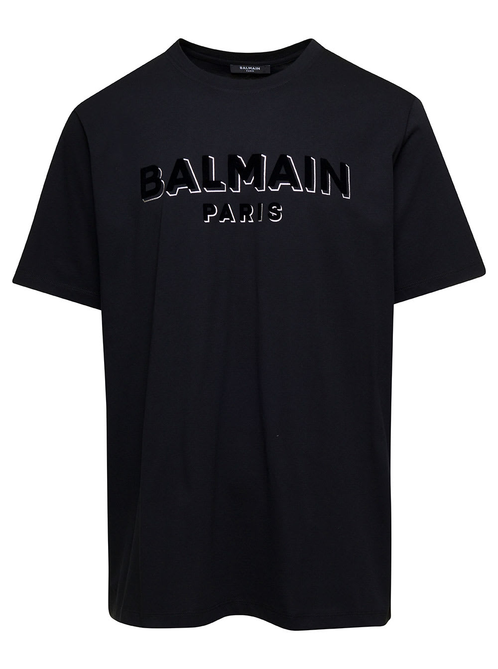 BALMAIN BALMAIN FLOCK & FOIL T-SHIRT - BULKY FIT