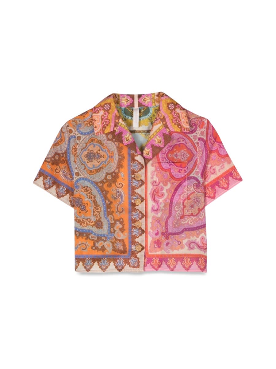 Shop Zimmermann Halycon Paisley Shirts In Multicolour