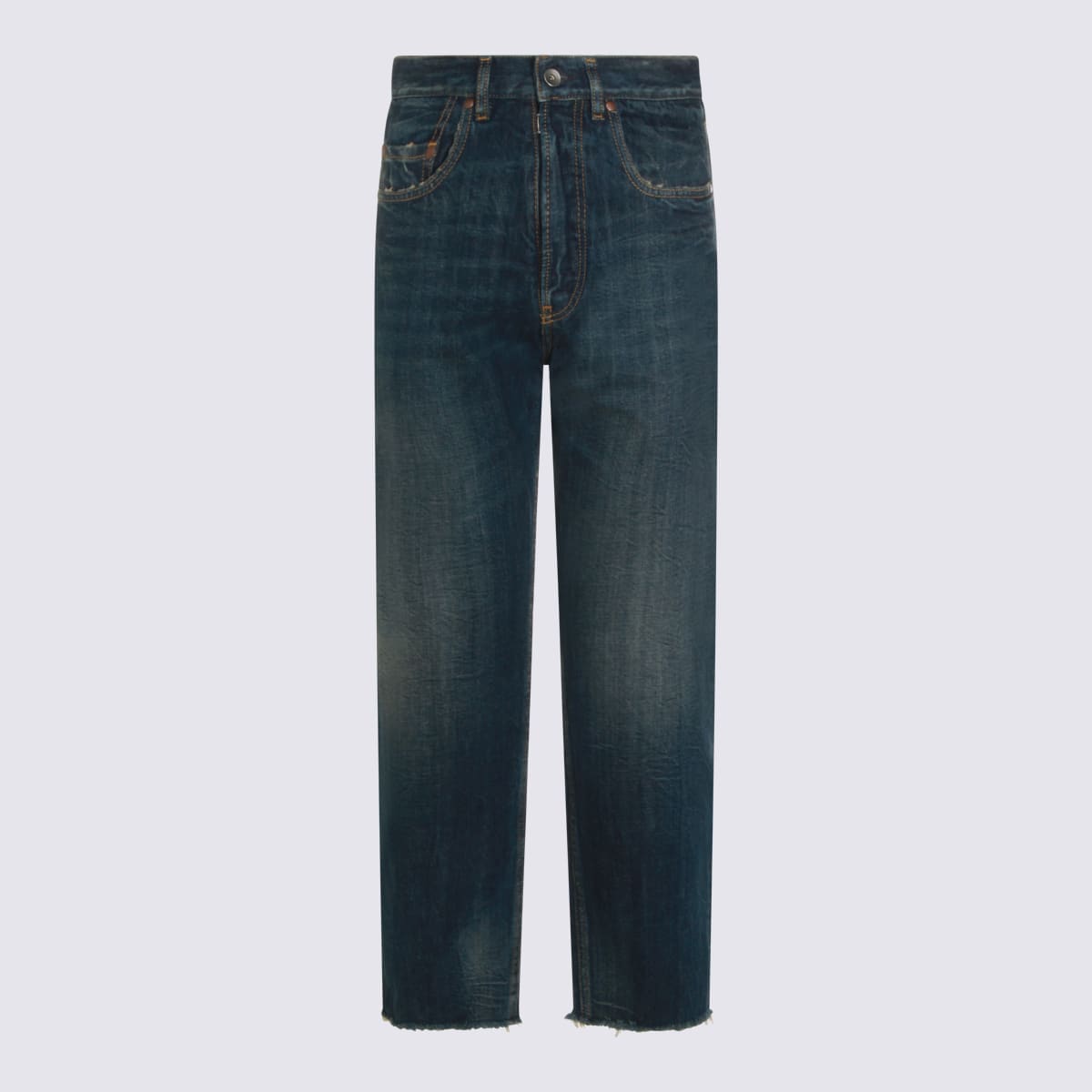 Maison Margiela Jeans Blue And Green In Blue