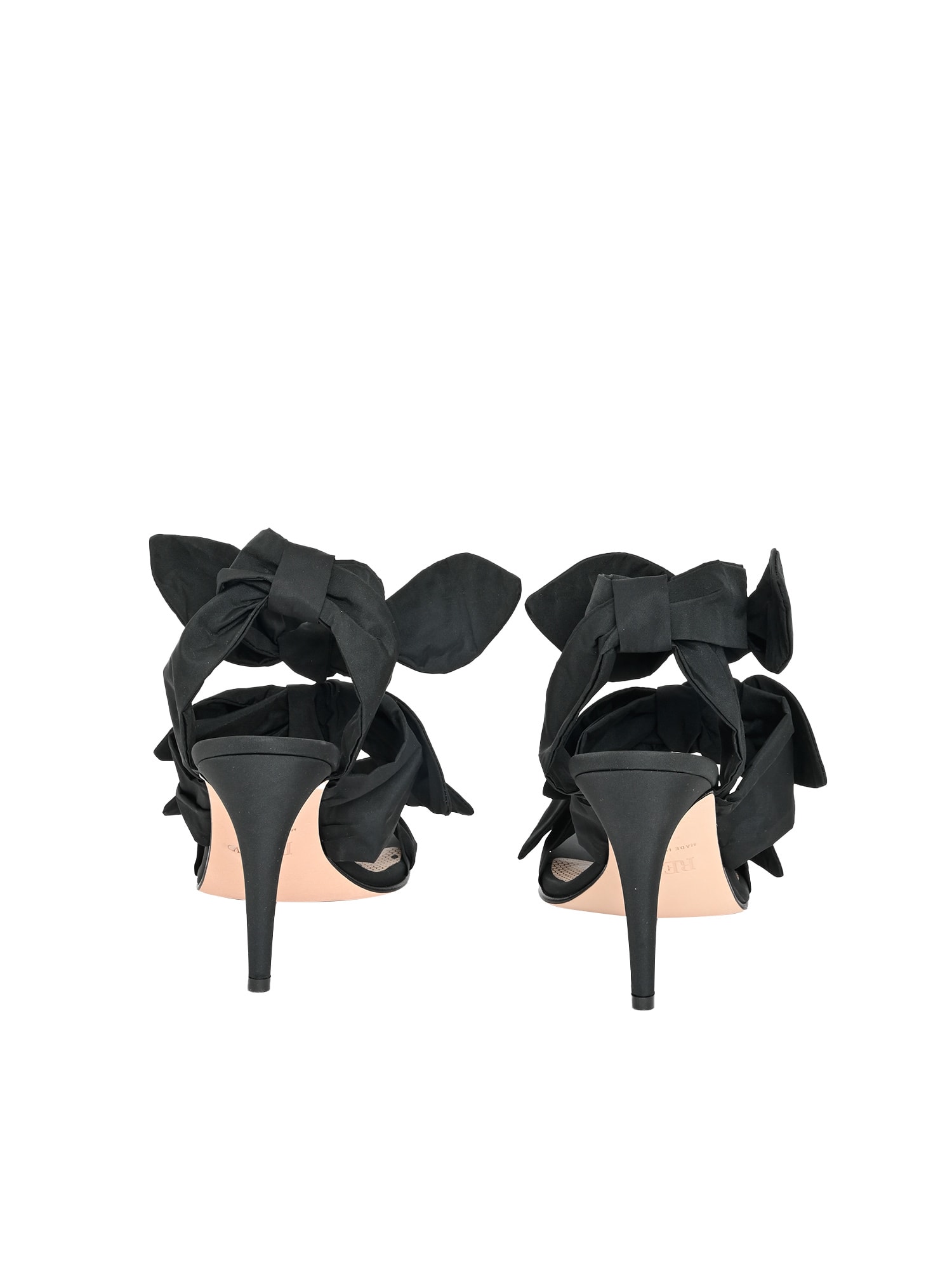 Shop Red Valentino Bow Sandals In Black