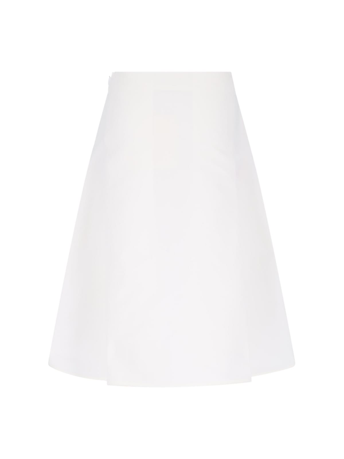 Shop Marni Wide Midi Skirt In White